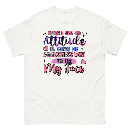 Attitude Fix Tee – Funny Pastel Quote Graphic Shirt Women Tees Style Junction – Custom Digital Designs & Apparel
