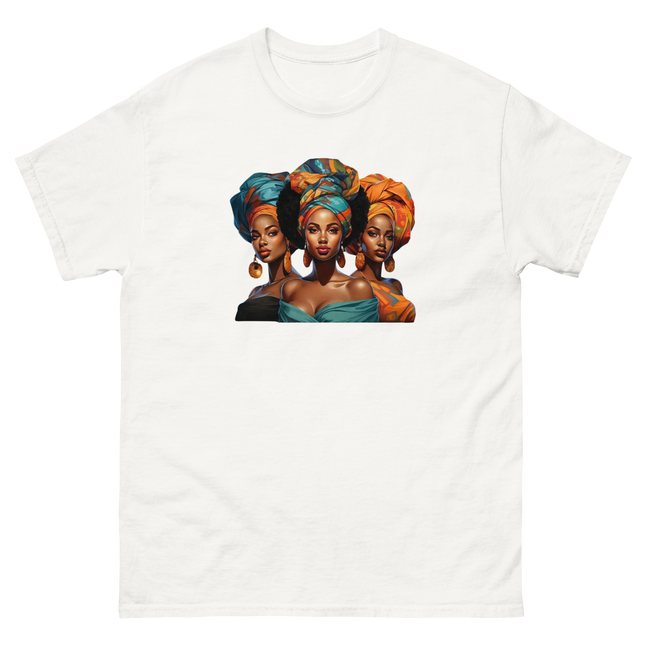 Cultural Crown Tee – Vibrant Afro Headwrap Graphic Shirt Women Tees Style Junction – Custom Digital Designs & Apparel