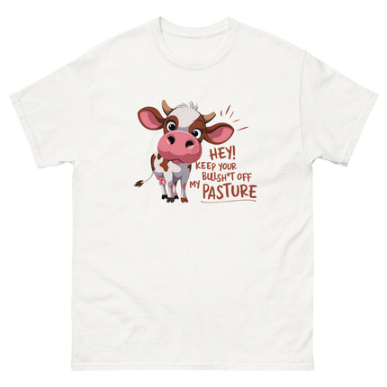 Funny Cow Attitude Tee – Keep Your Bullsh*t Off My Pasture Women Tees Style Junction – Custom Digital Designs & Apparel
