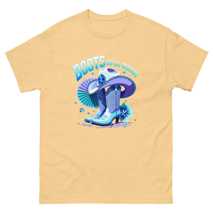 Icy Blue Glam Tee – Cowgirl Boots with Jewel Accents Women Tees Style Junction – Custom Digital Designs & Apparel