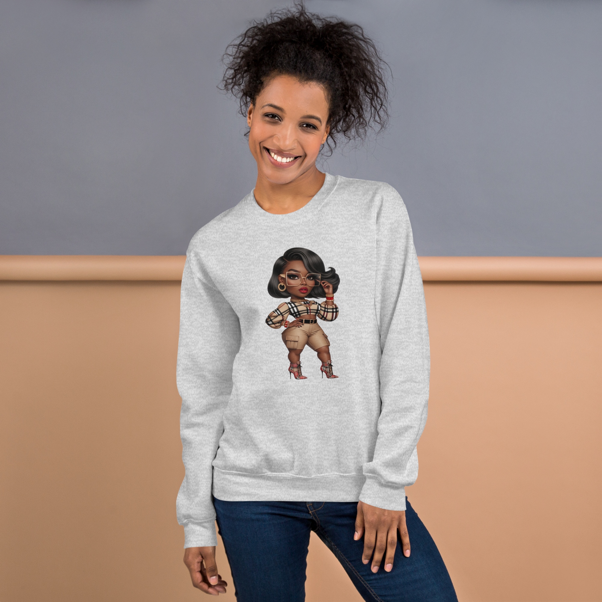 Sophisticated Glam Queen Women's Sweatshirt Physical Sweatshirt Style-Junction