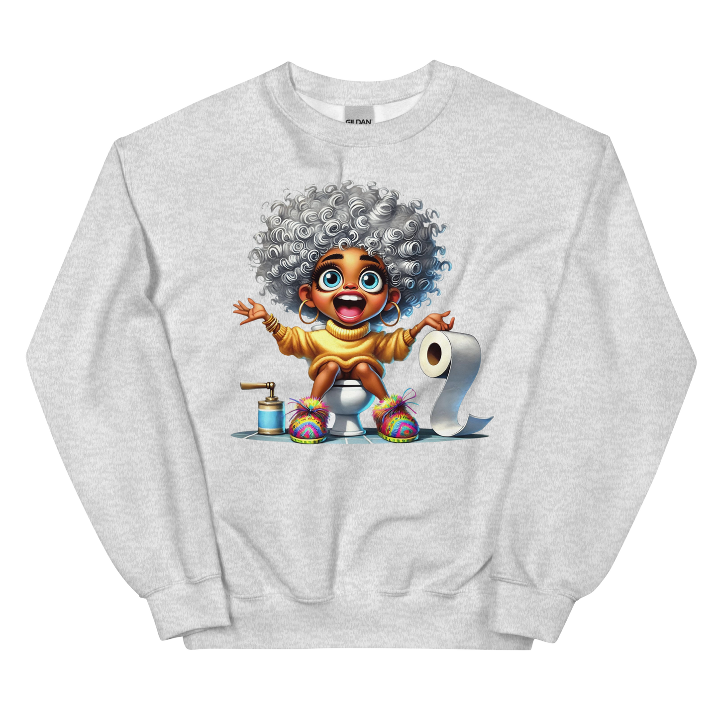 Toilet Time Joy Women's Sweatshirt Physical Sweatshirt Style-Junction Custom Designs & Prints