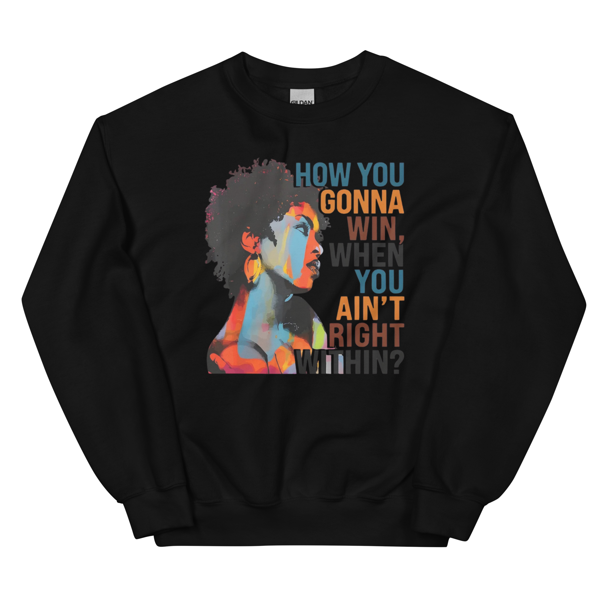 How You Gonna Win Custom Design Womens Sweatshirt Physical Sweatshirt Style-Junction Black S 