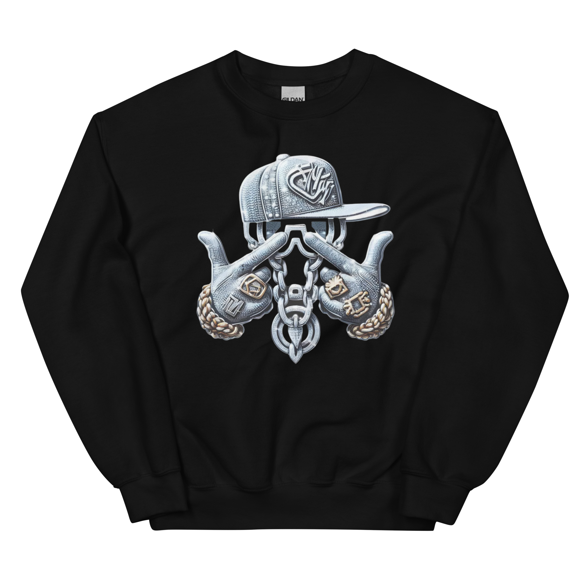 Street King Emblem Custom Design Unisex Sweatshirt Physical Sweatshirt Style-Junction Black S 