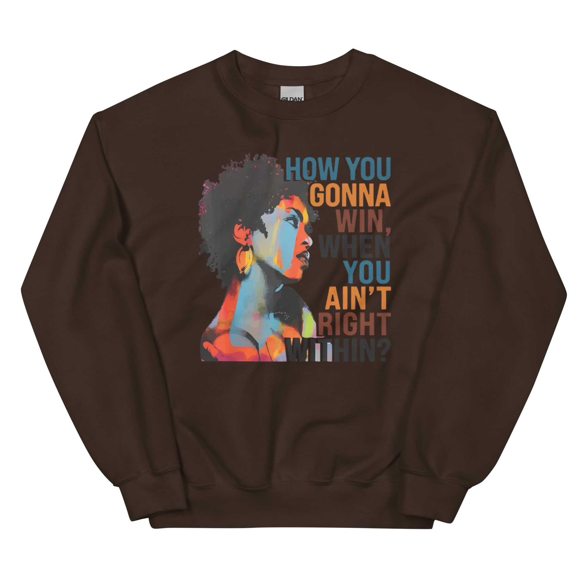 How You Gonna Win Custom Design Womens Sweatshirt Physical Sweatshirt Style-Junction Dark Chocolate S 