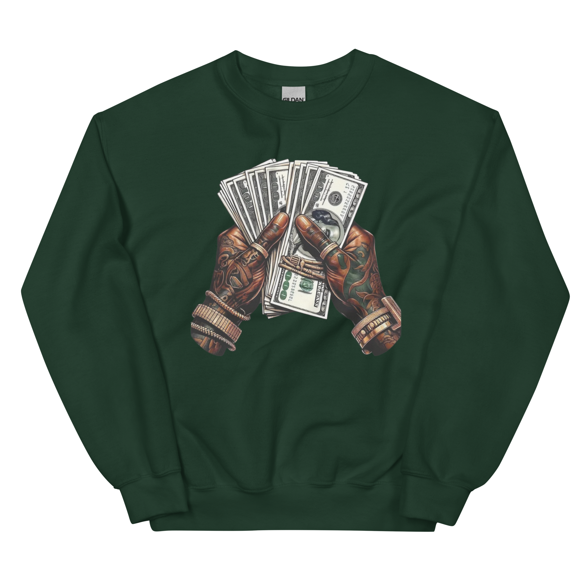 Always Counting Paper Custom Design Unisex Sweatshirt Physical Sweatshirt Style-Junction Forest Green S 