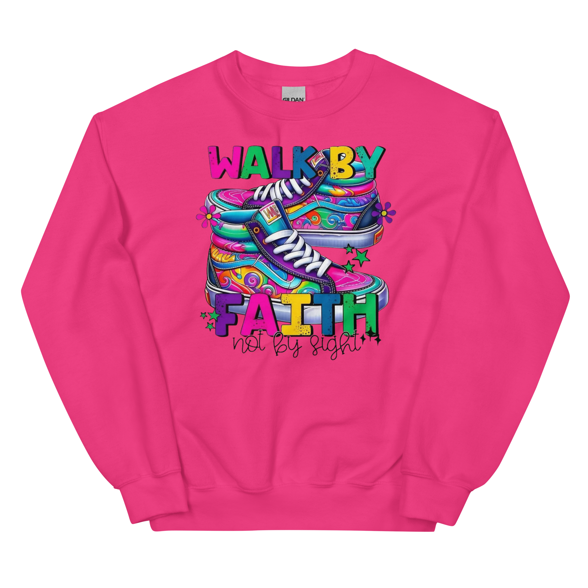 Walk By Faith Custom Design Unisex Sweatshirt Physical Sweatshirt Style-Junction Heliconia S 