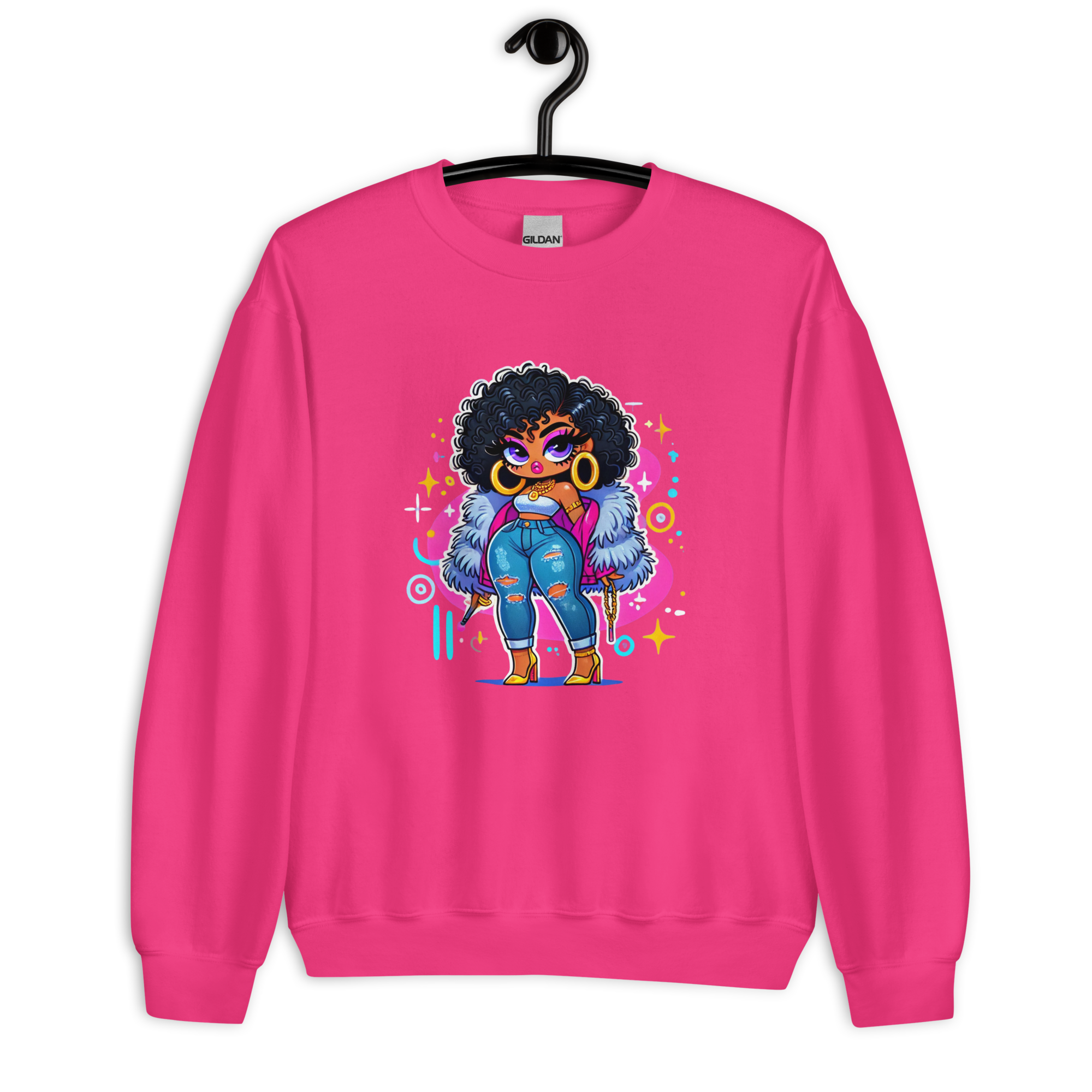 Fierce Diva Luxe Women's Sweatshirt Physical Sweatshirt Style-Junction Custom Designs & Prints Heliconia S