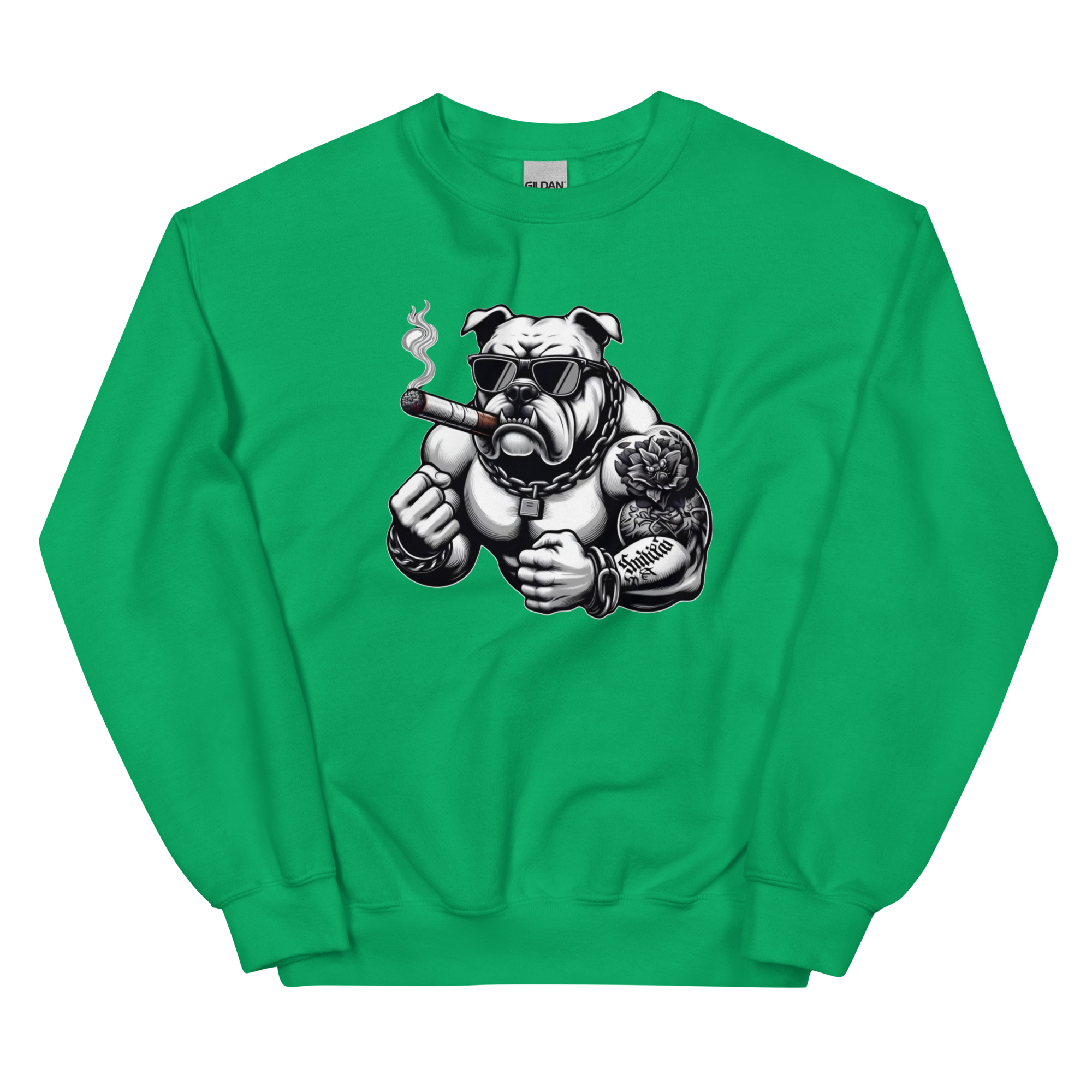 Big Boy Bulldog Design | Men’s Custom Sweatshirt Physical Sweatshirt Style-Junction