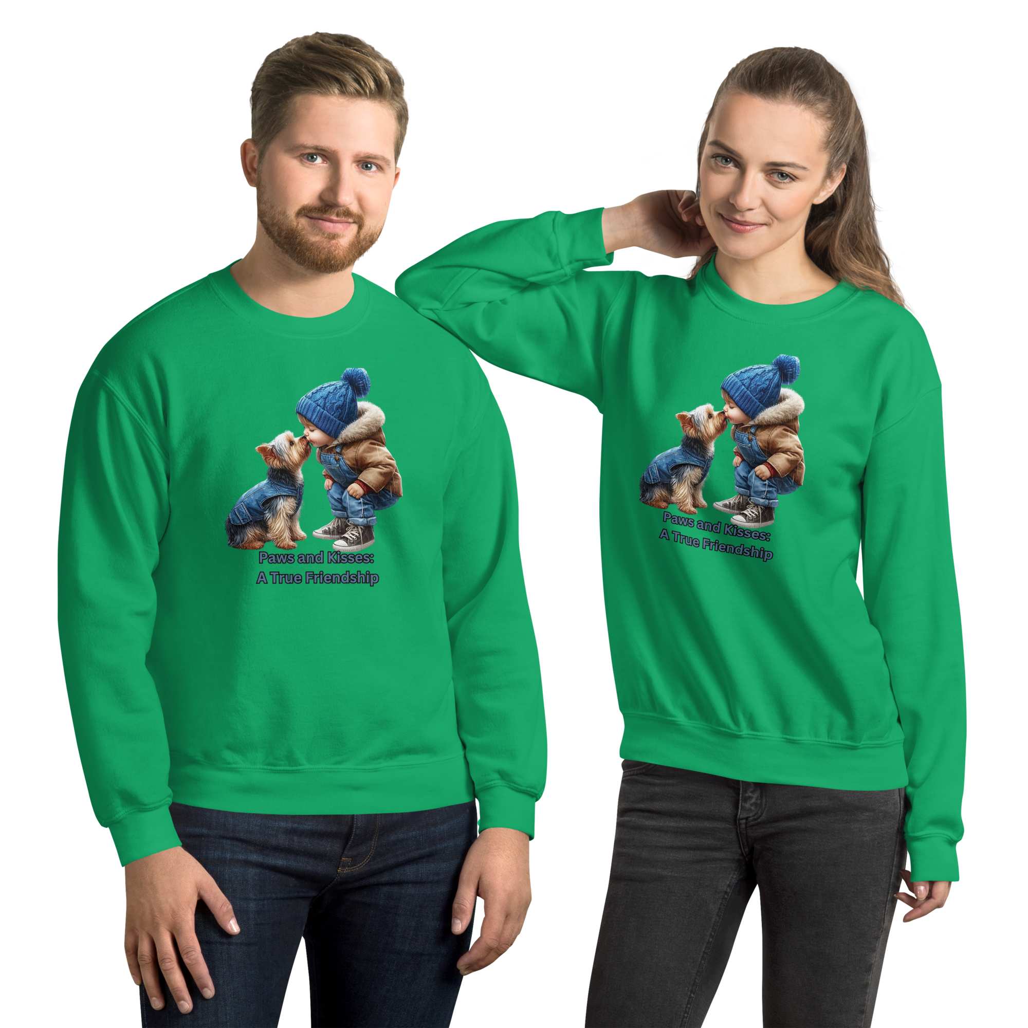 Paws and Kisses Unisex Custom Sweatshirt Physical Sweatshirt Style-Junction