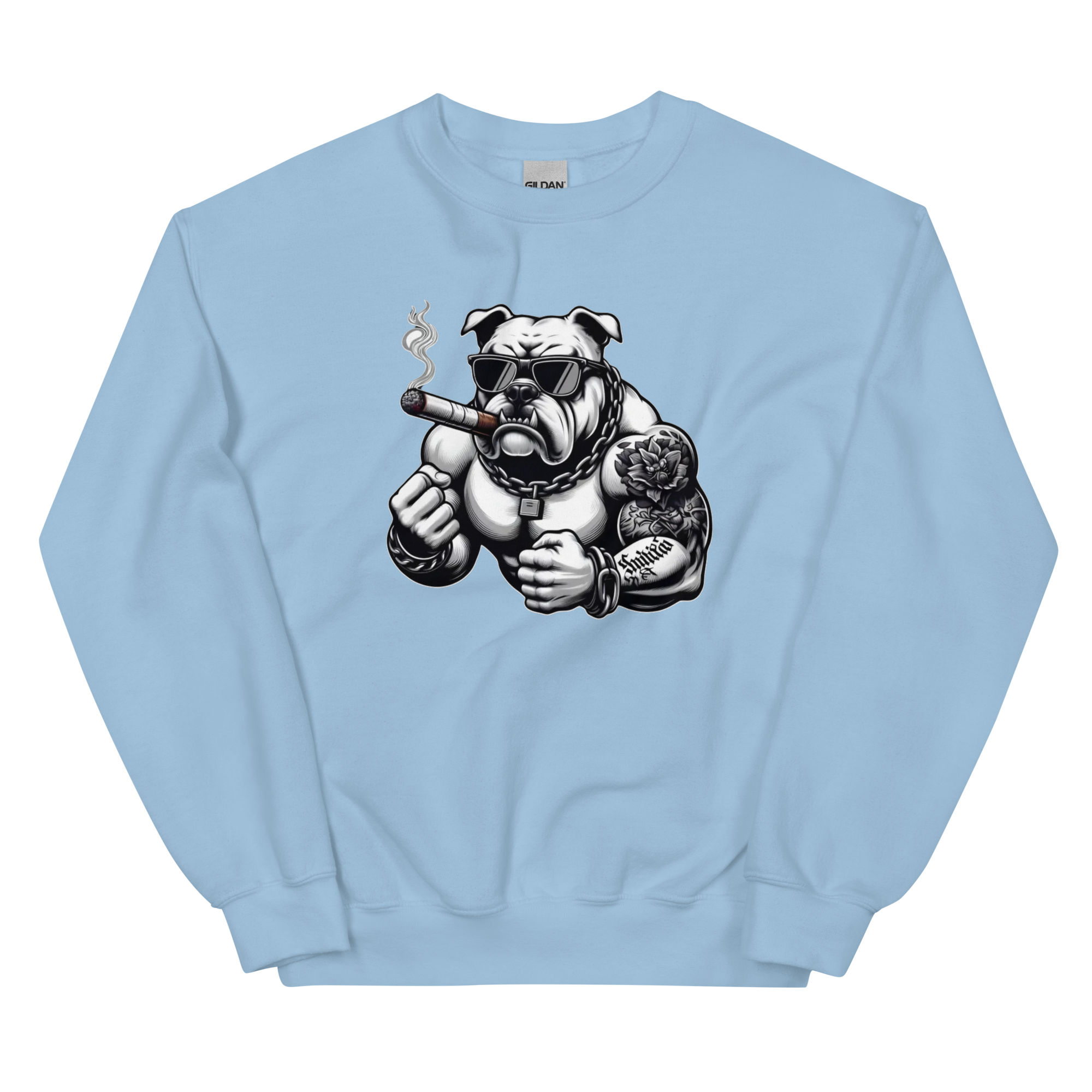 Big Boy Bulldog Design | Men’s Custom Sweatshirt Physical Sweatshirt Style-Junction