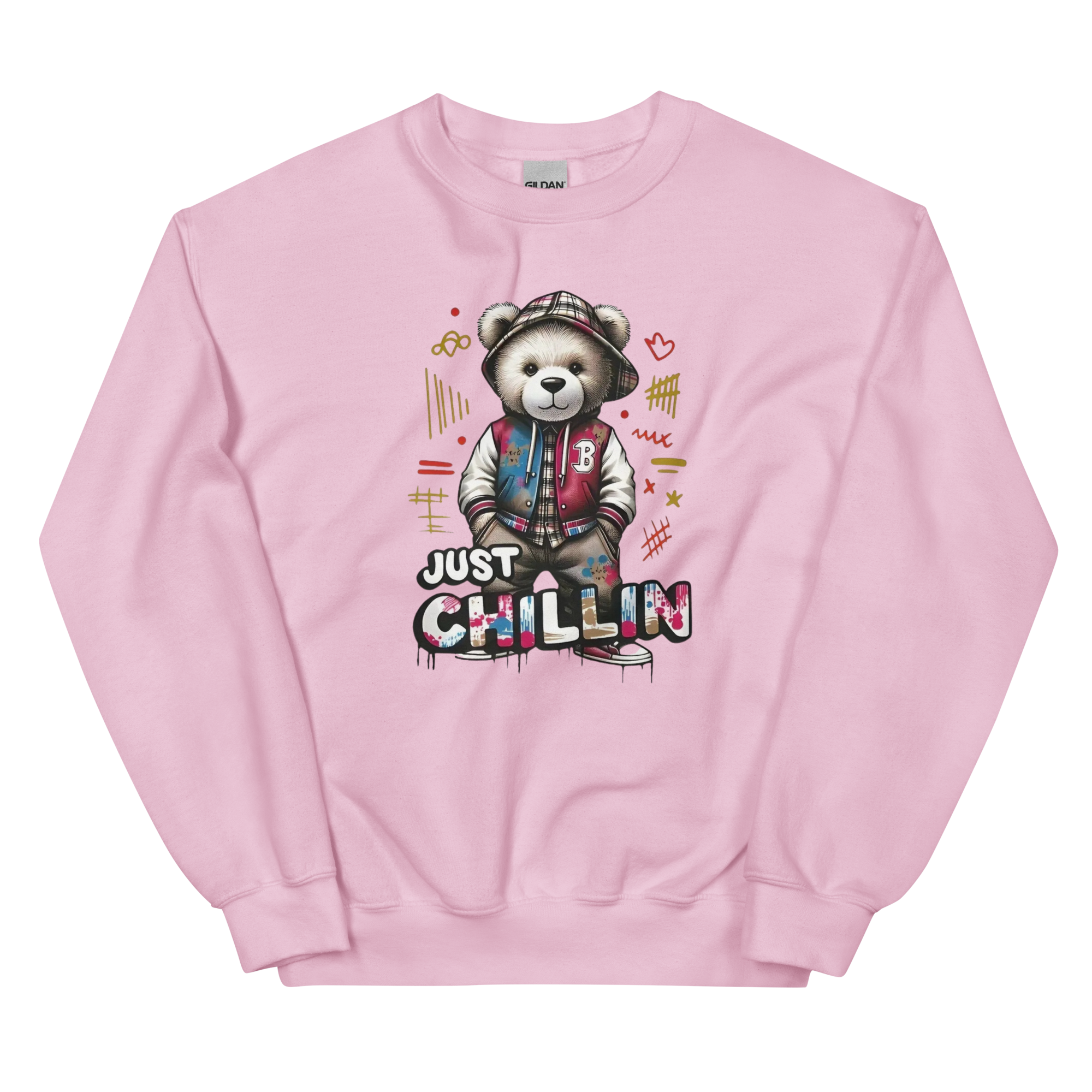 Just Chillin Bear Custom Design Unisex Sweatshirt Physical Sweatshirt Style-Junction