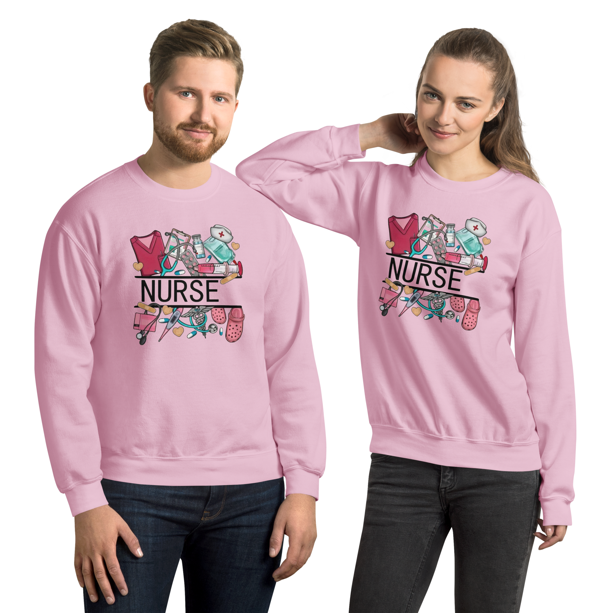 Nurse Unisex Custom Sweatshirt Physical Sweatshirt Style-Junction