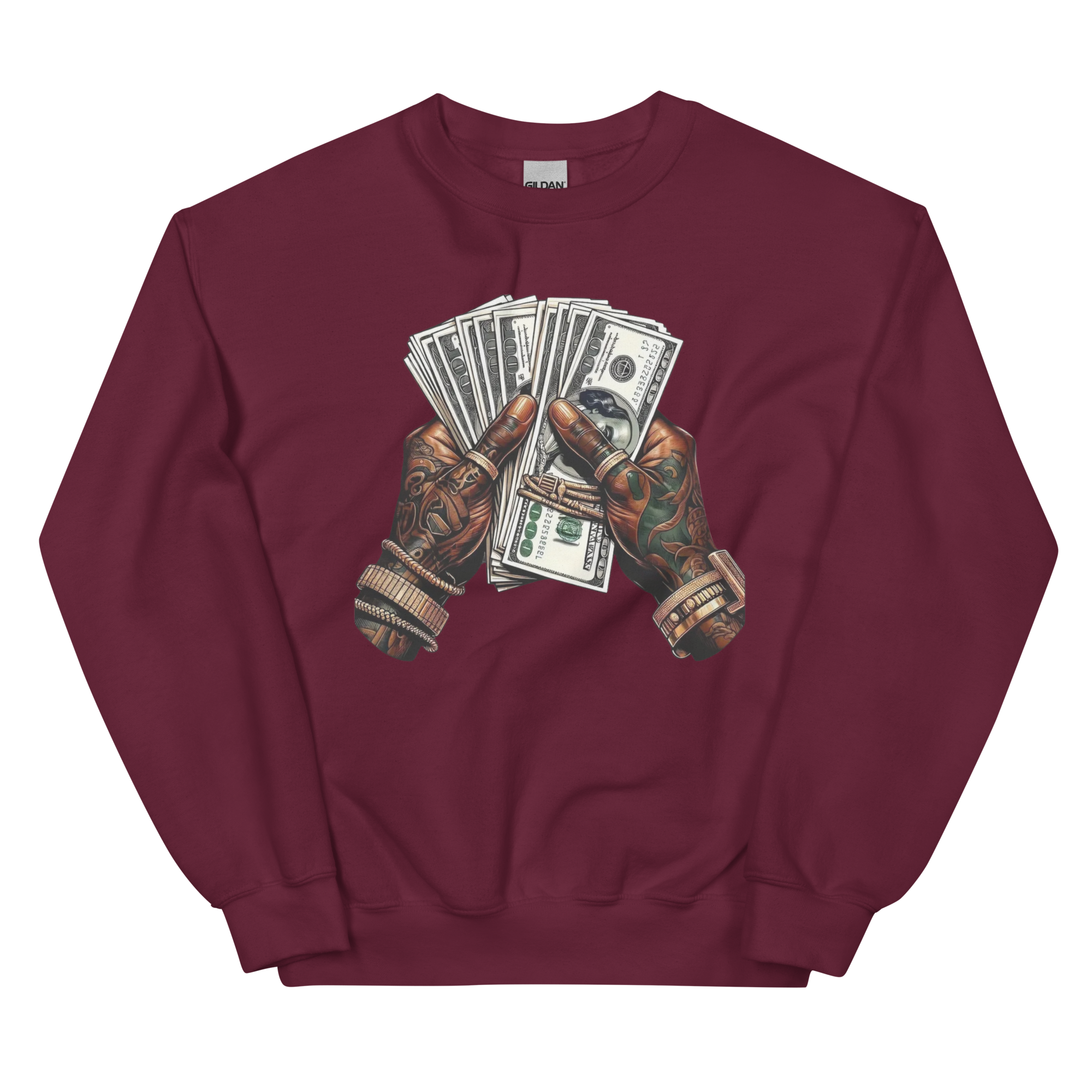 Always Counting Paper Custom Design Unisex Sweatshirt Physical Sweatshirt Style-Junction Maroon S 