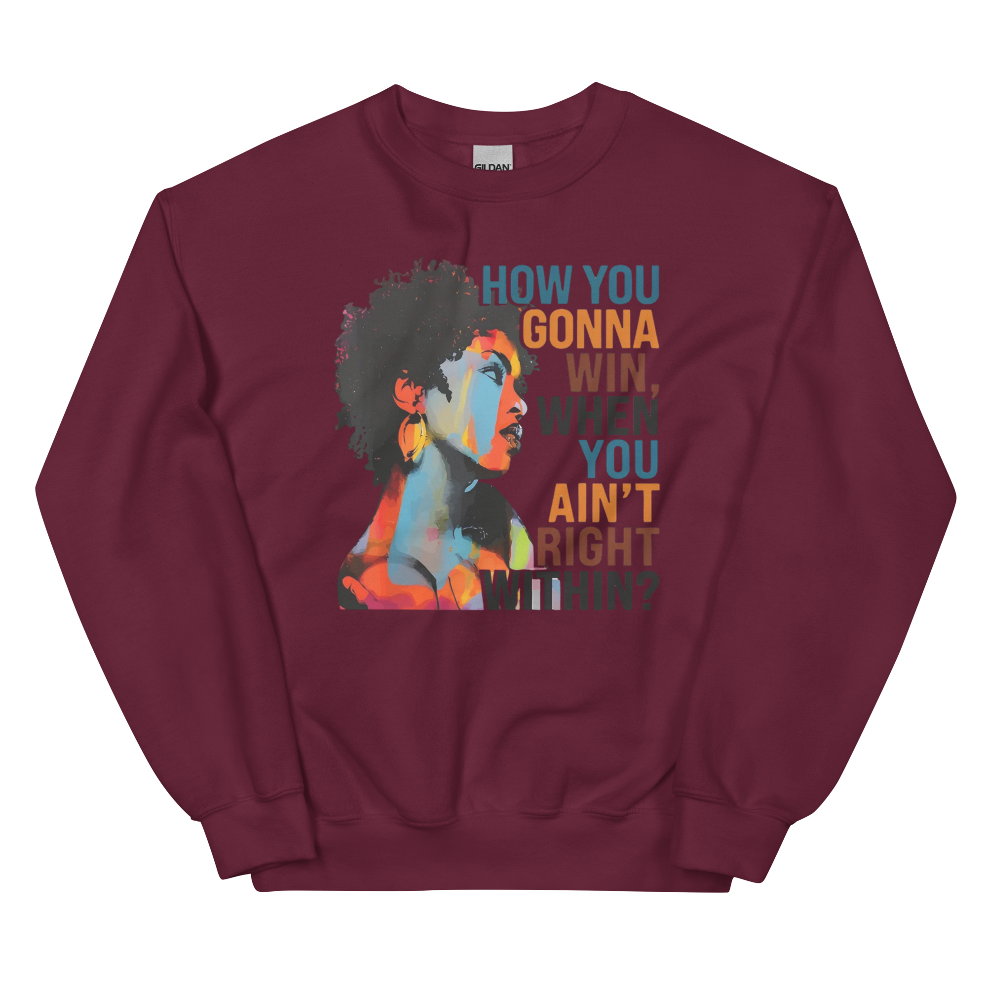 How You Gonna Win Custom Design Womens Sweatshirt Physical Sweatshirt Style-Junction Maroon S 