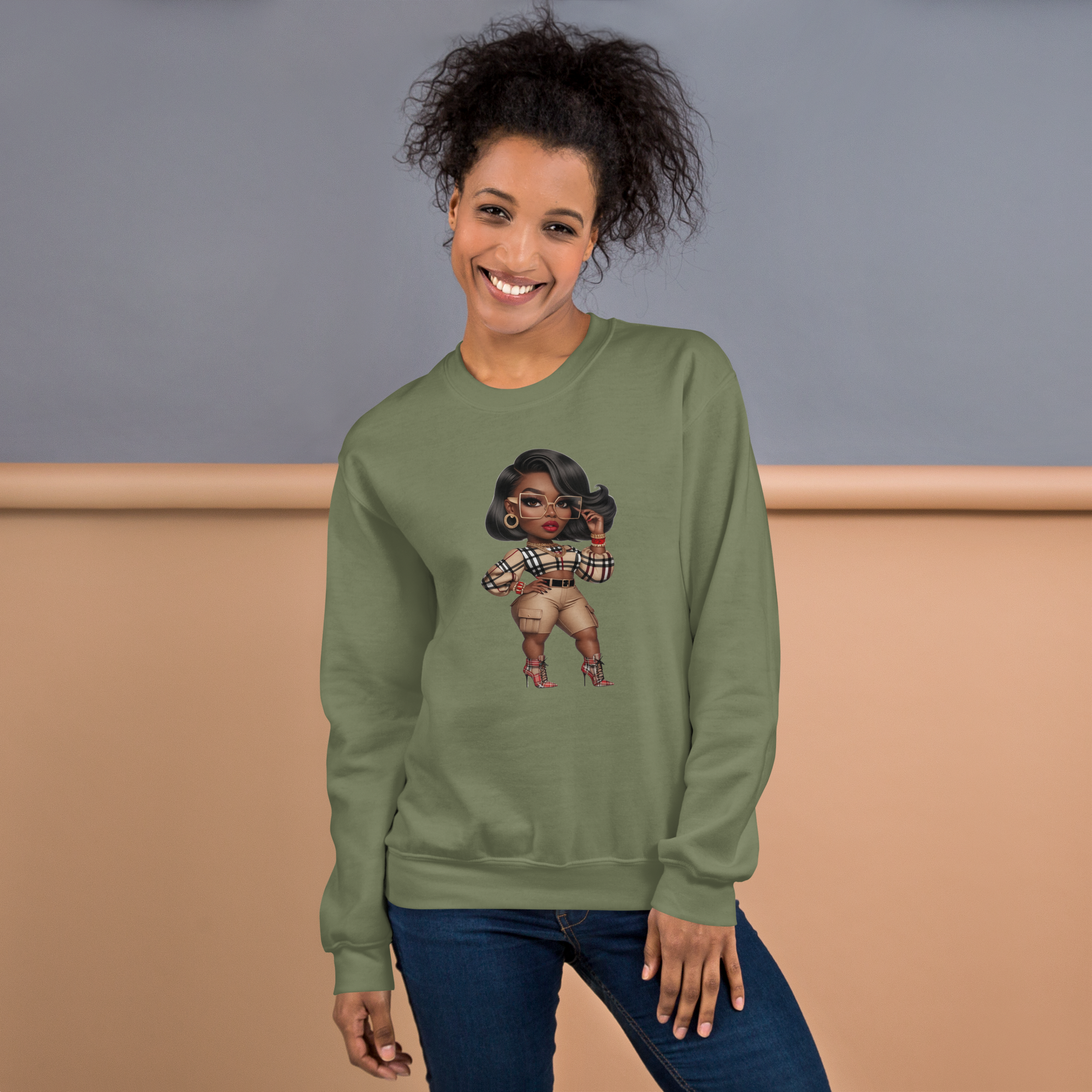 Sophisticated Glam Queen Women's Sweatshirt Physical Sweatshirt Style-Junction