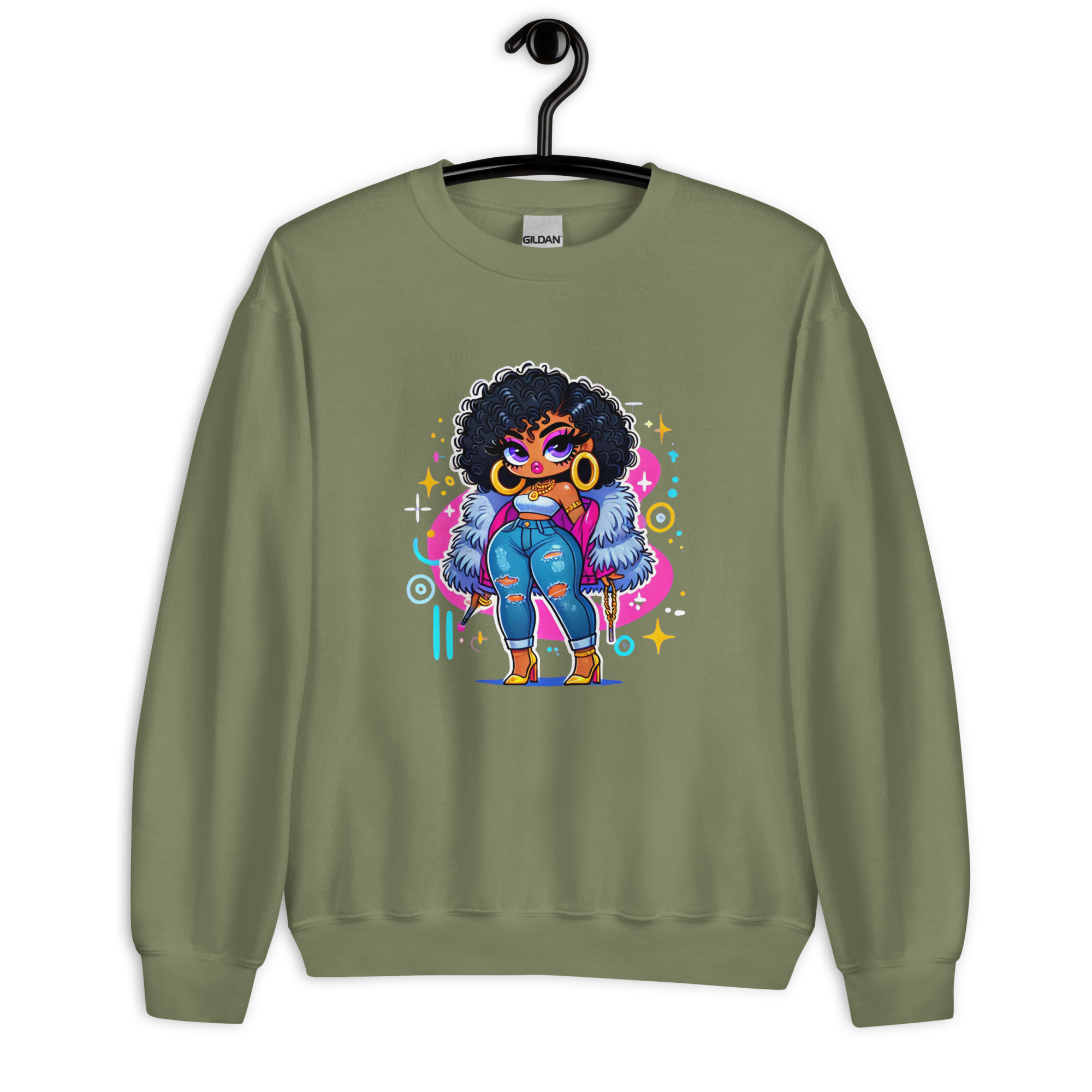 Fierce Diva Luxe Women's Sweatshirt Physical Sweatshirt Style-Junction Custom Designs & Prints