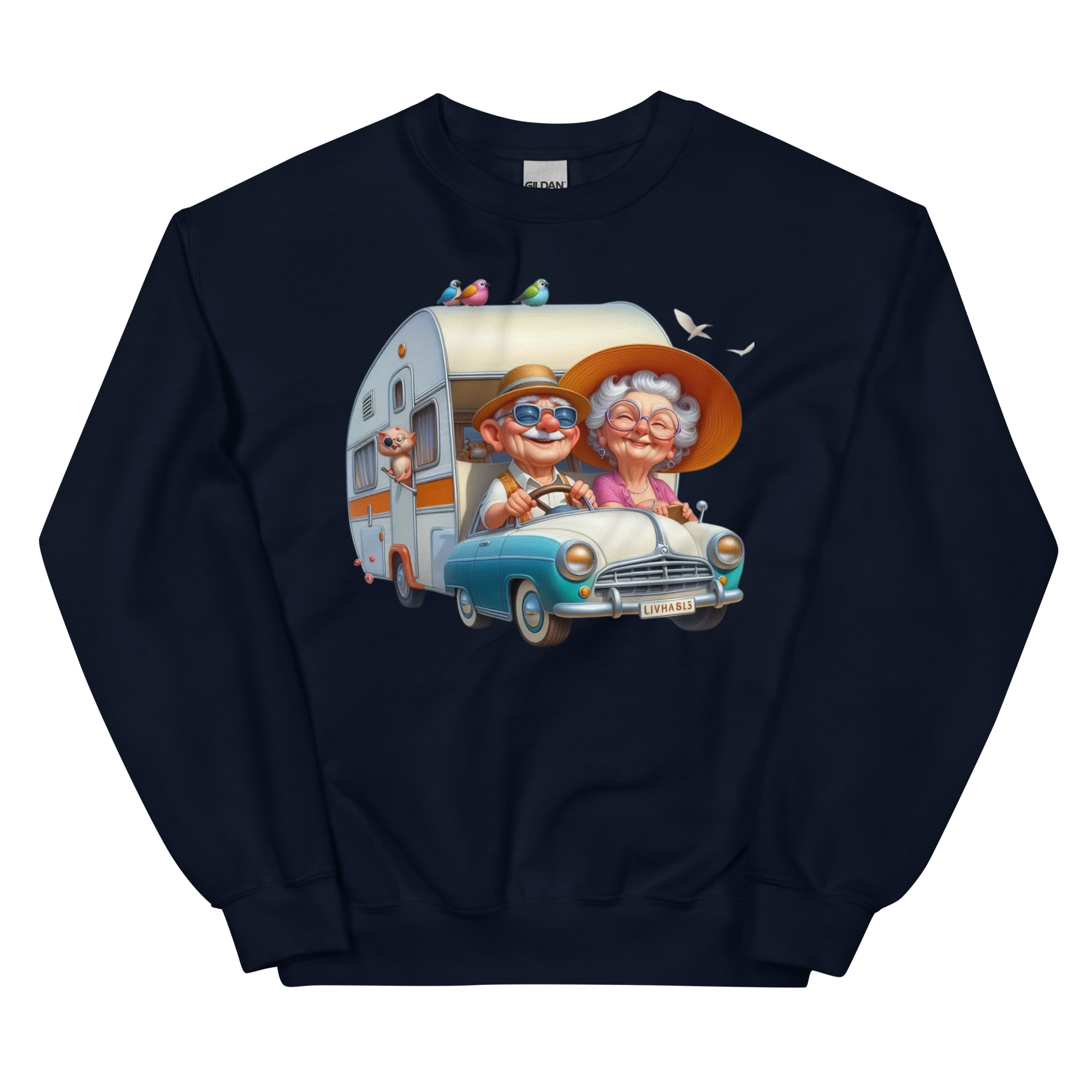 Golden Years On The Open Road Custom Design Unisex Sweatshirt Physical Sweatshirt Style-Junction Navy S 