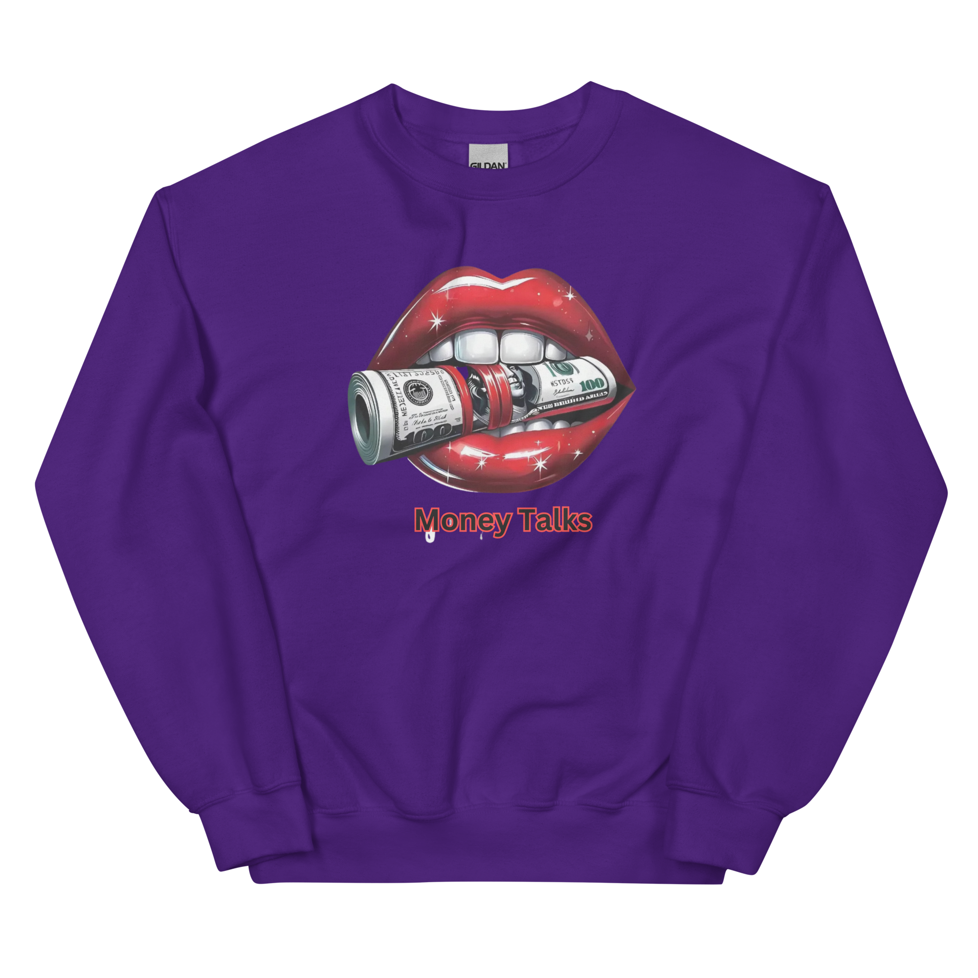 Money Talks Custom Design Unisex Sweatshirt Physical Sweatshirt Style-Junction Purple S 