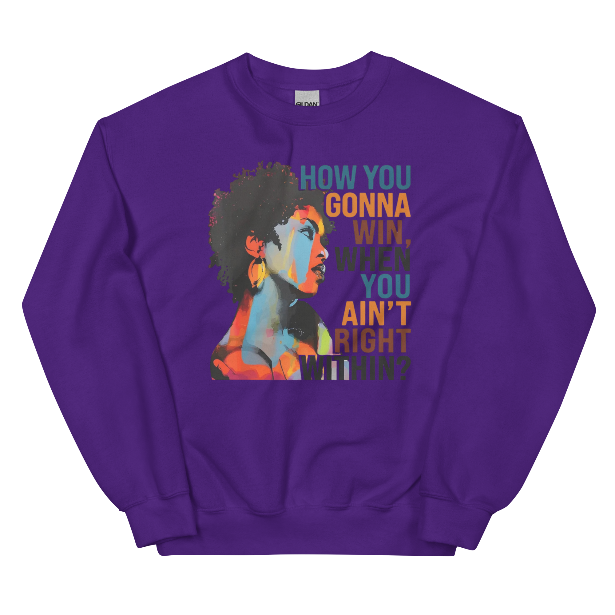 How You Gonna Win Custom Design Womens Sweatshirt Physical Sweatshirt Style-Junction Purple S 