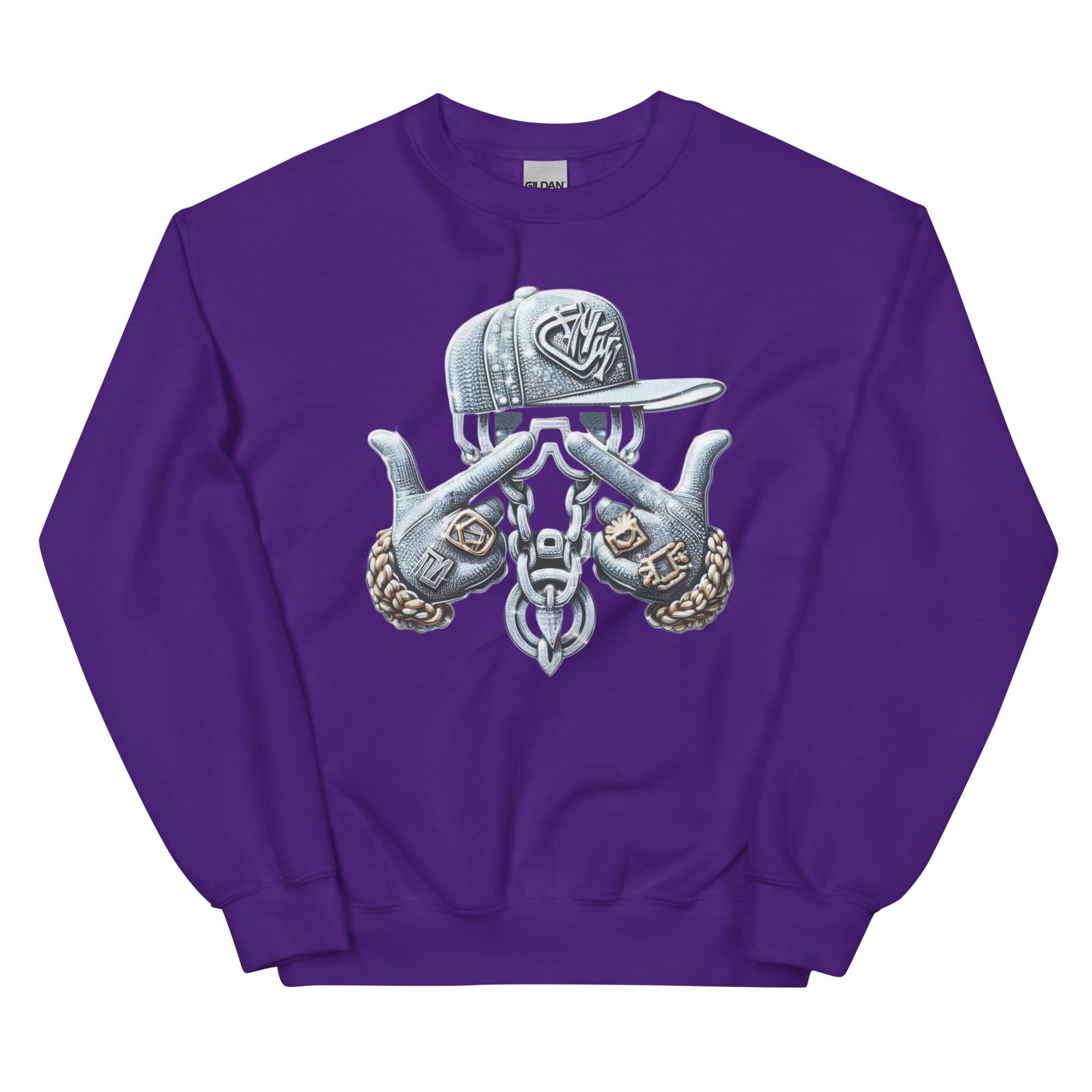 Street King Emblem Custom Design Unisex Sweatshirt Physical Sweatshirt Style-Junction Purple S 