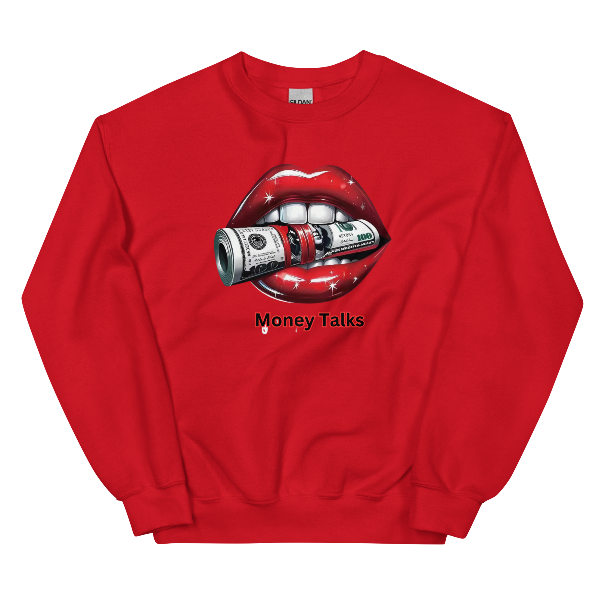 Money Talks Custom Design Unisex Sweatshirt Physical Sweatshirt Style-Junction Red S 