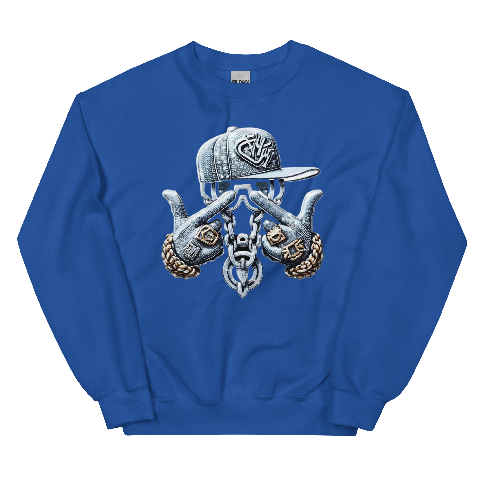 Street King Emblem Custom Design Unisex Sweatshirt Physical Sweatshirt Style-Junction Royal S 