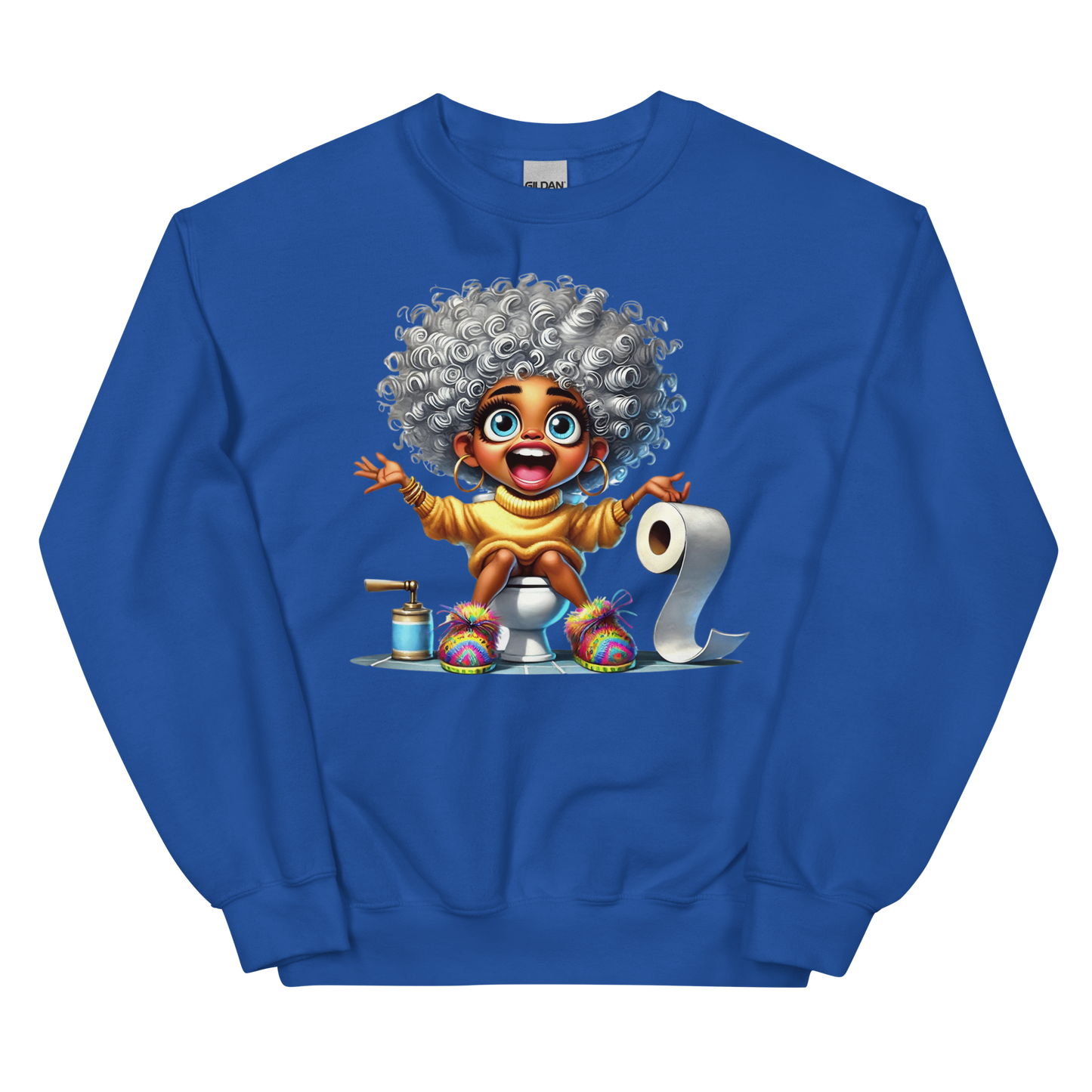 Toilet Time Joy Women's Sweatshirt Physical Sweatshirt Style-Junction Custom Designs & Prints Royal S