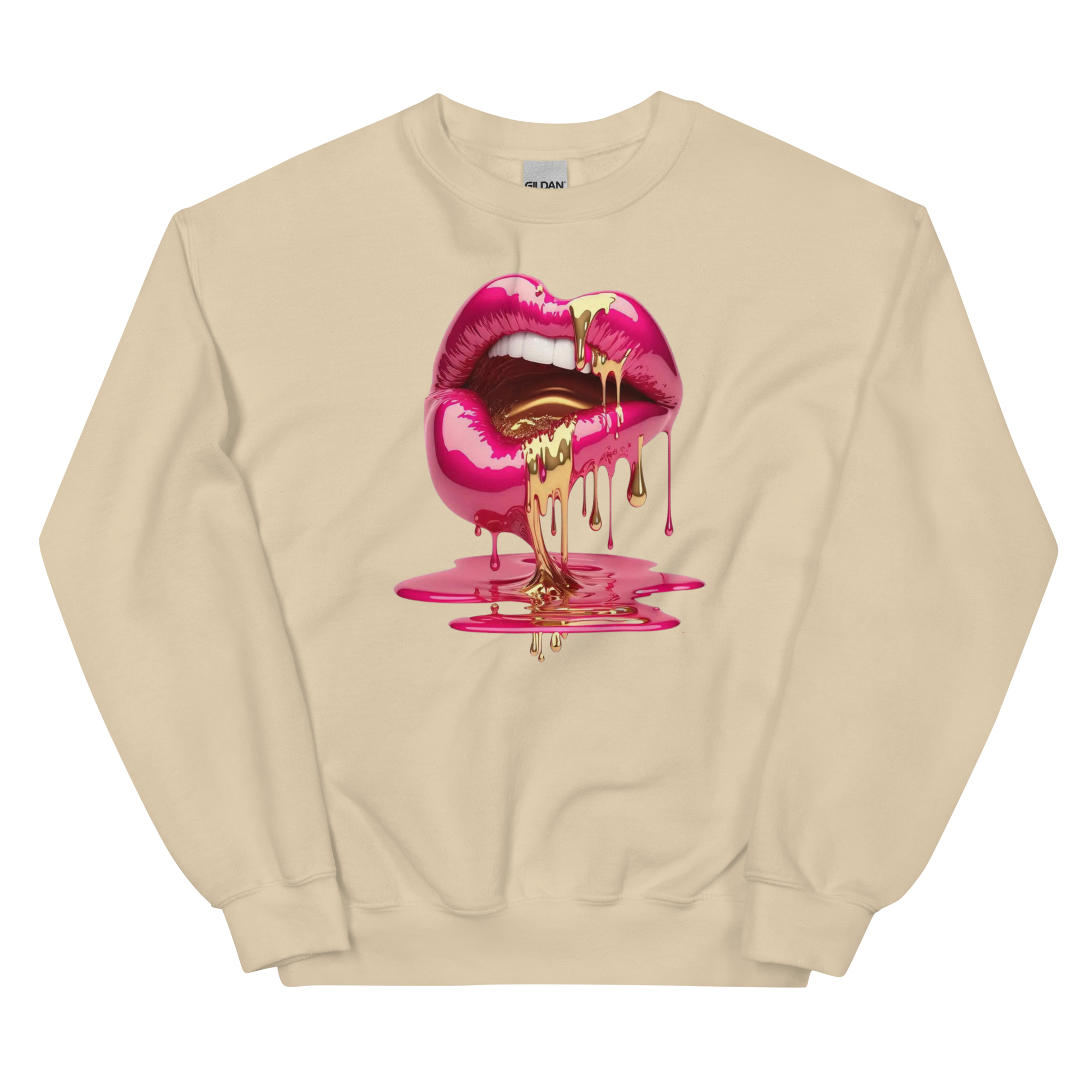 Dripping Lips Custom Design Unisex Sweatshirt Physical Sweatshirt Style-Junction