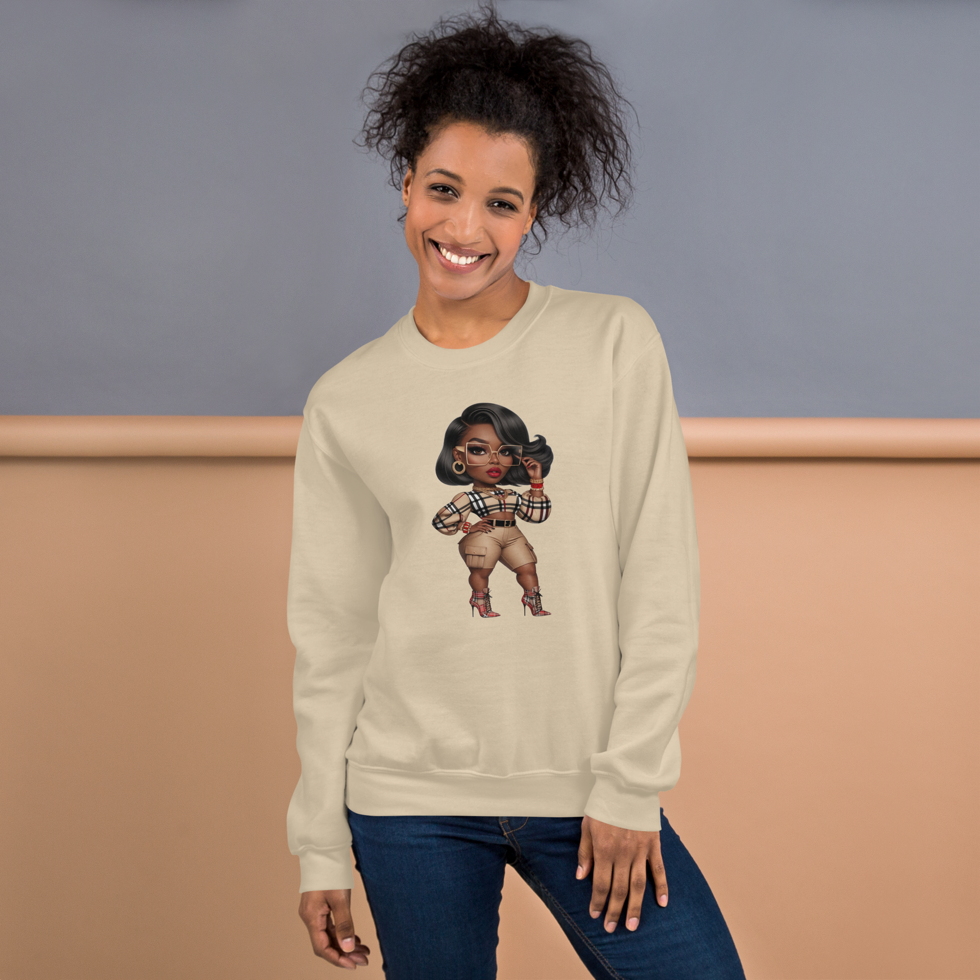 Sophisticated Glam Queen Women's Sweatshirt Physical Sweatshirt Style-Junction