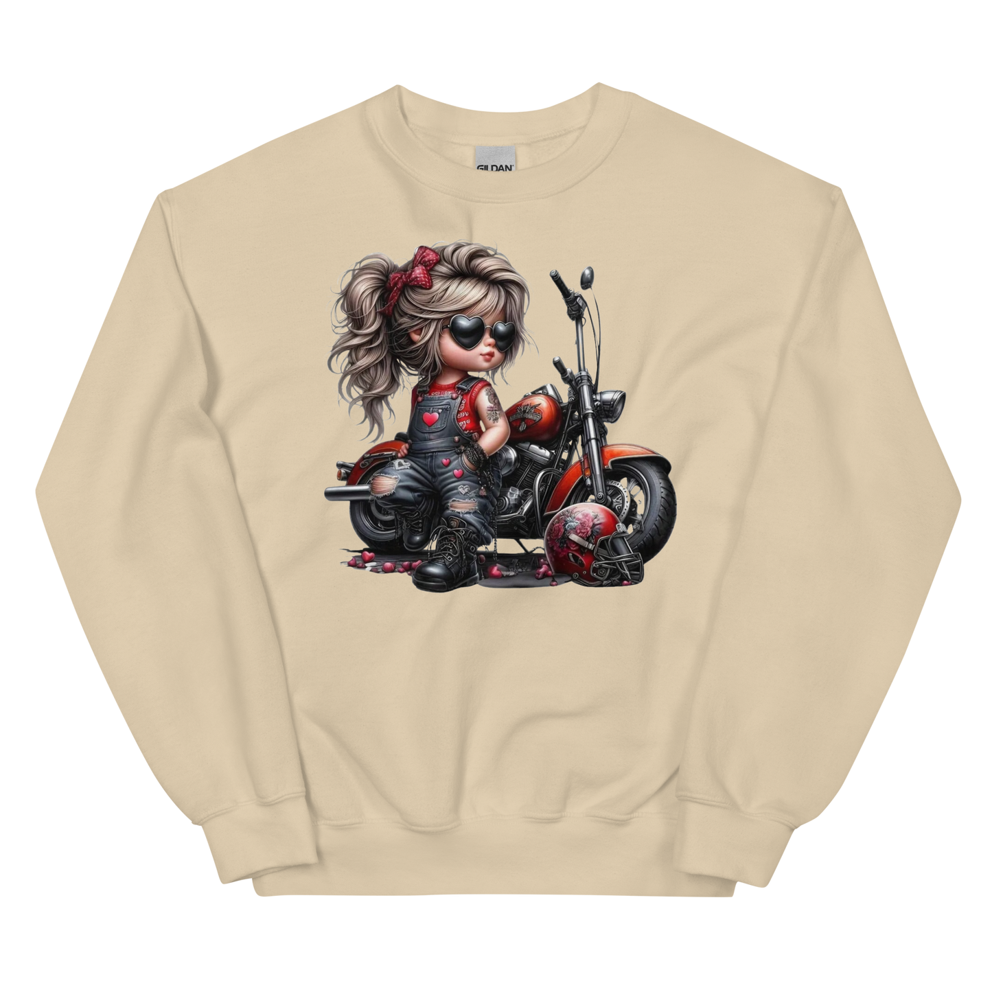 Young Biker Chic Women's Sweatshirt Physical Sweatshirt Style-Junction Custom Designs & Prints