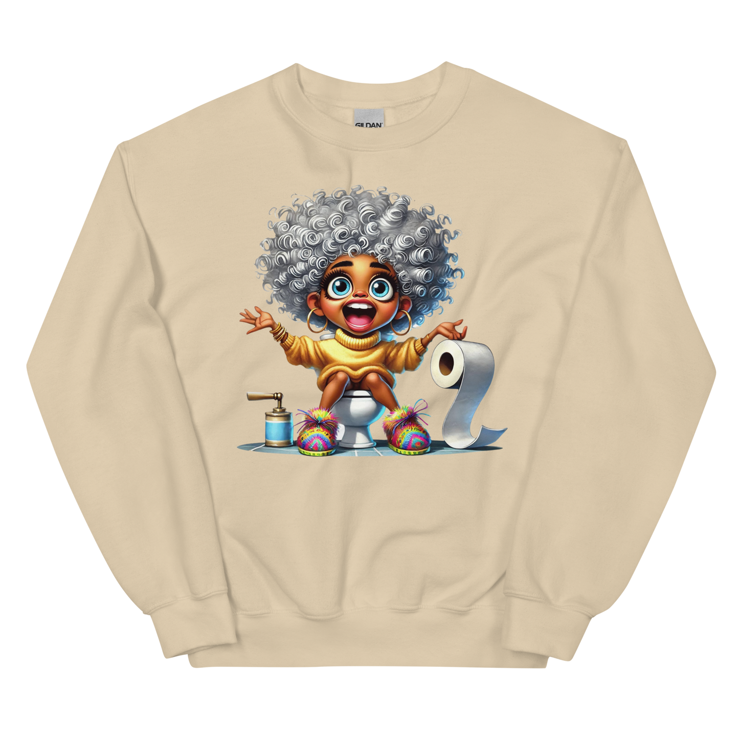 Toilet Time Joy Women's Sweatshirt Physical Sweatshirt Style-Junction Custom Designs & Prints