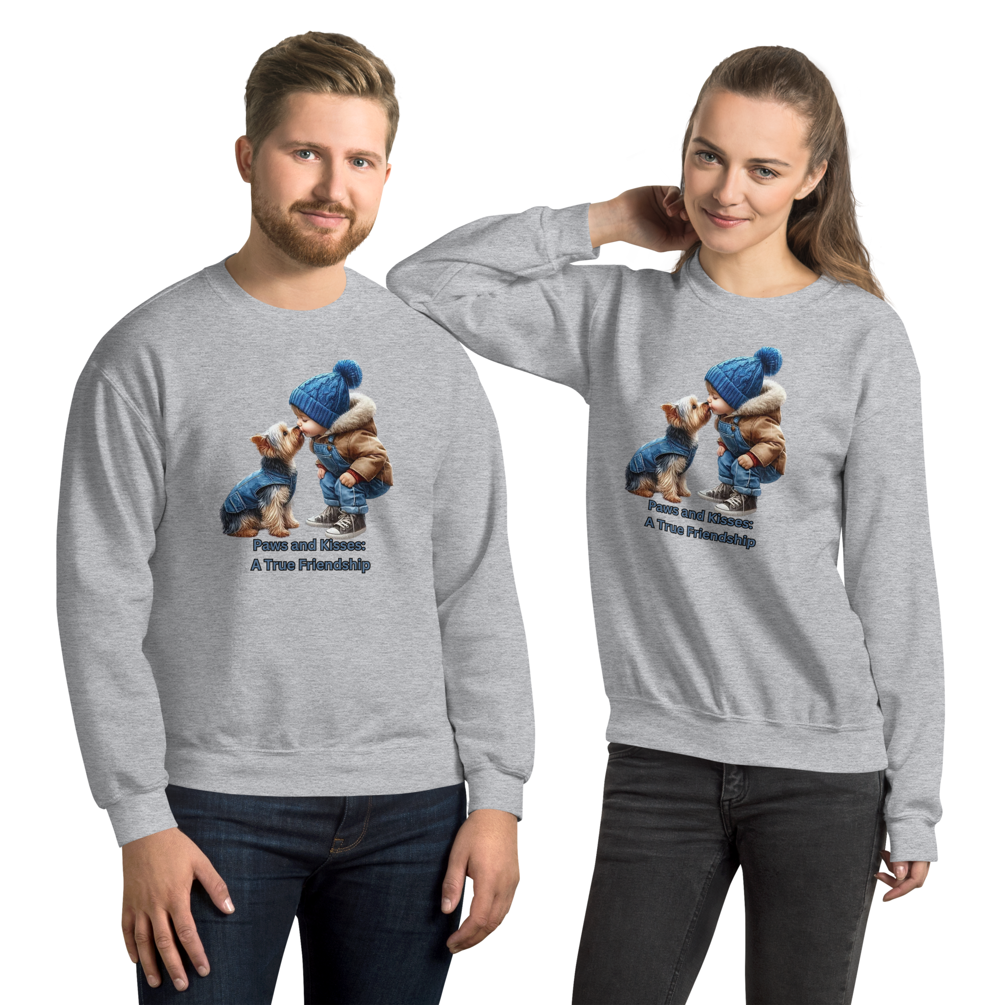 Paws and Kisses Unisex Custom Sweatshirt Physical Sweatshirt Style-Junction