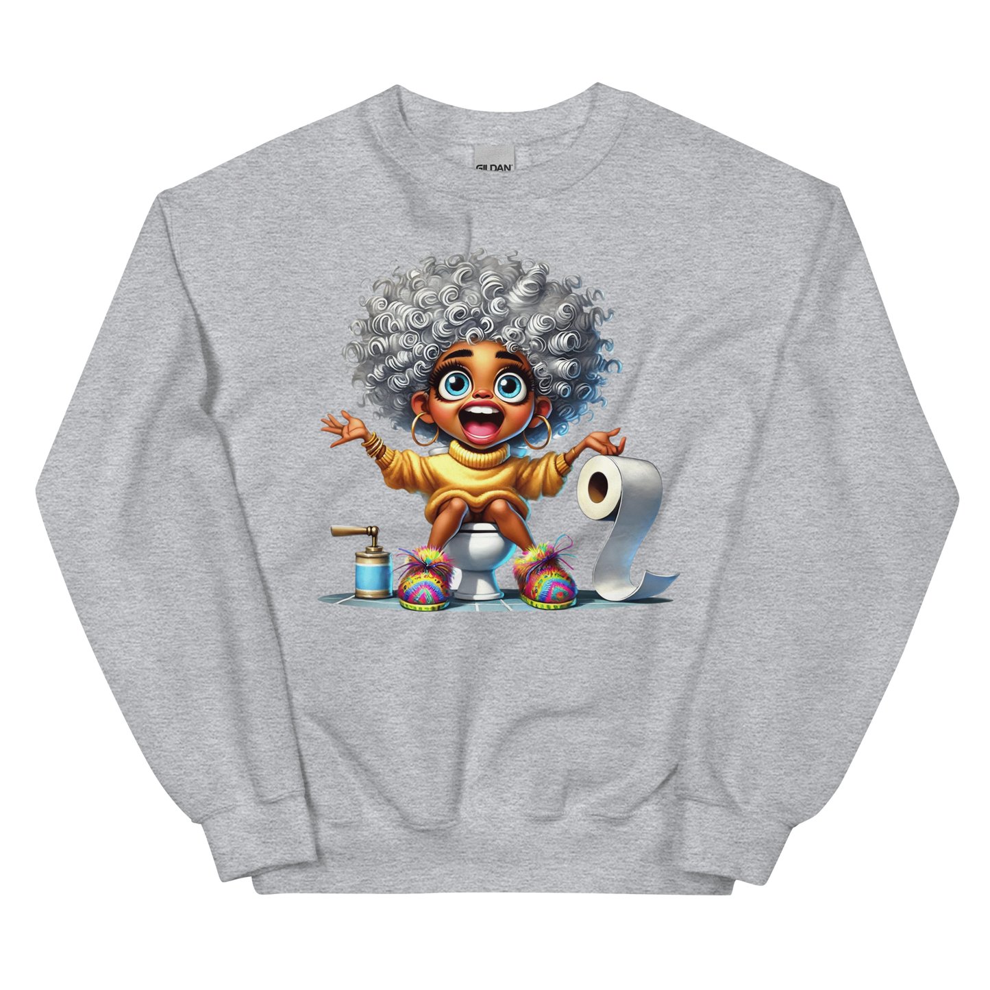 Toilet Time Joy Women's Sweatshirt Physical Sweatshirt Style-Junction Custom Designs & Prints