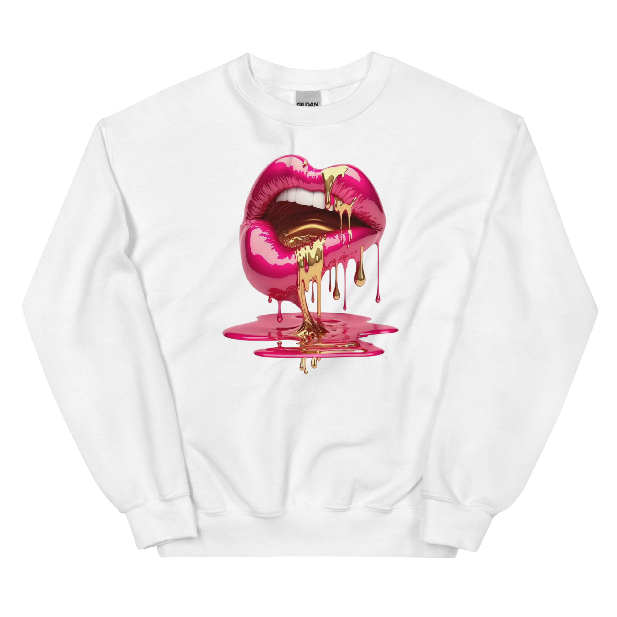 Dripping Lips Custom Design Unisex Sweatshirt Physical Sweatshirt Style-Junction