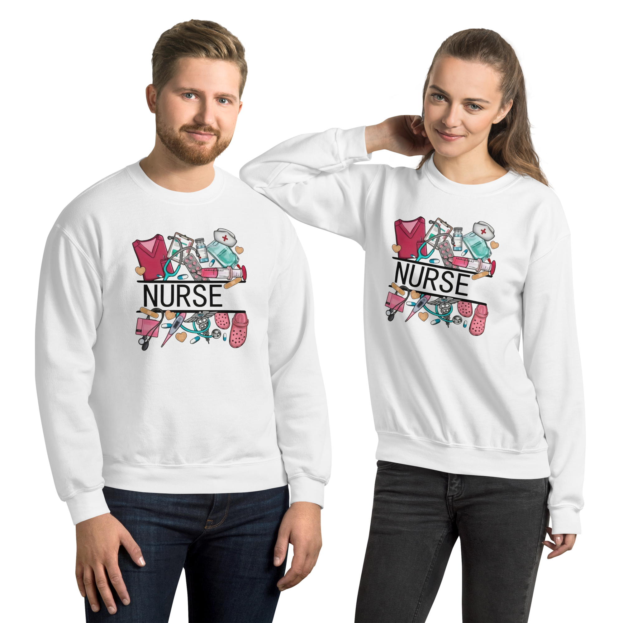 Nurse Unisex Custom Sweatshirt Physical Sweatshirt Style-Junction