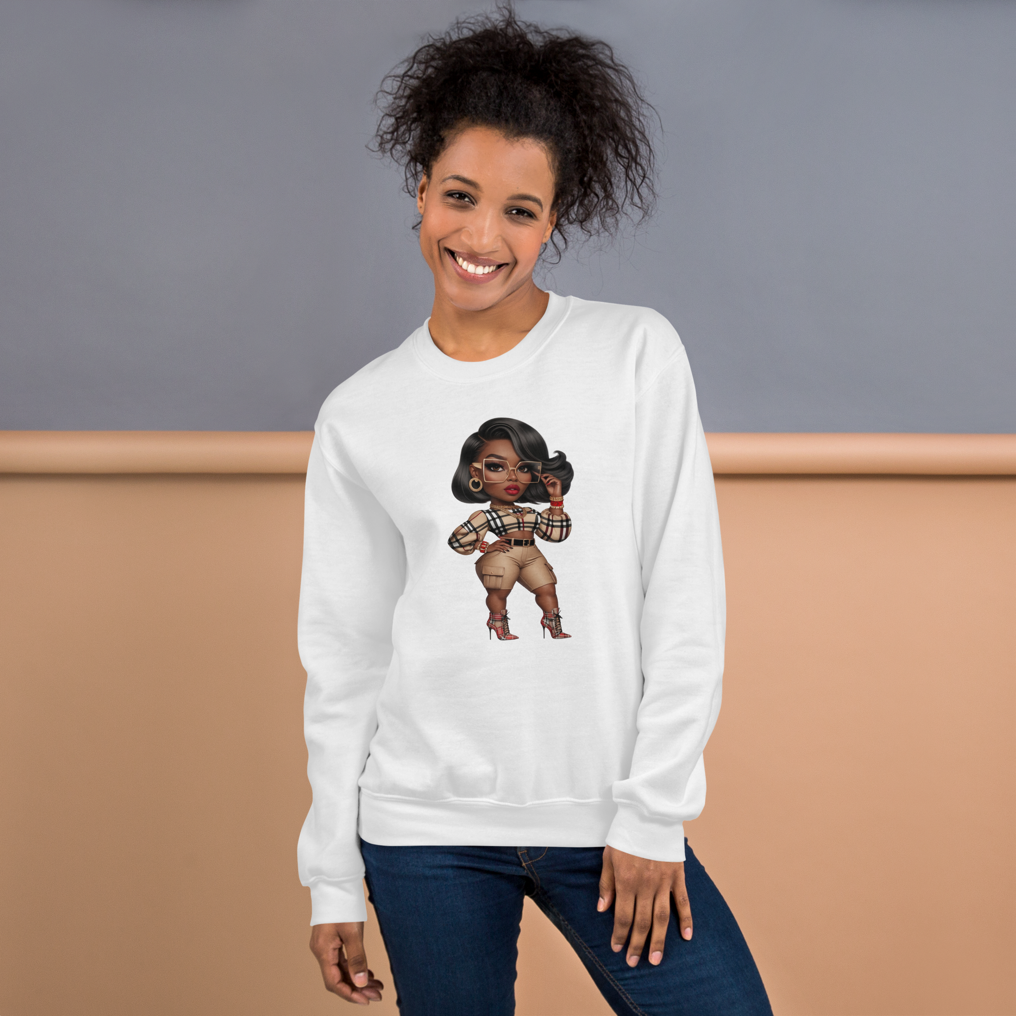 Sophisticated Glam Queen Women's Sweatshirt Physical Sweatshirt Style-Junction