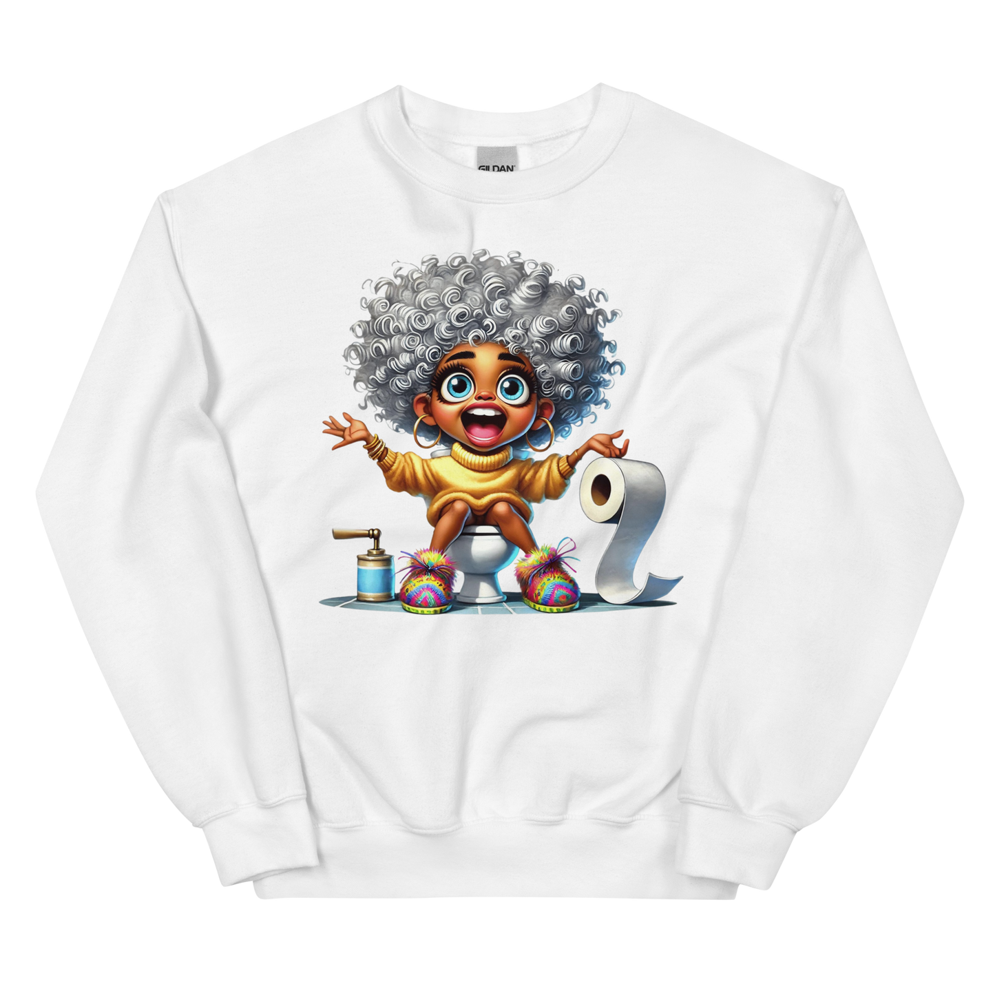 Toilet Time Joy Women's Sweatshirt Physical Sweatshirt Style-Junction Custom Designs & Prints