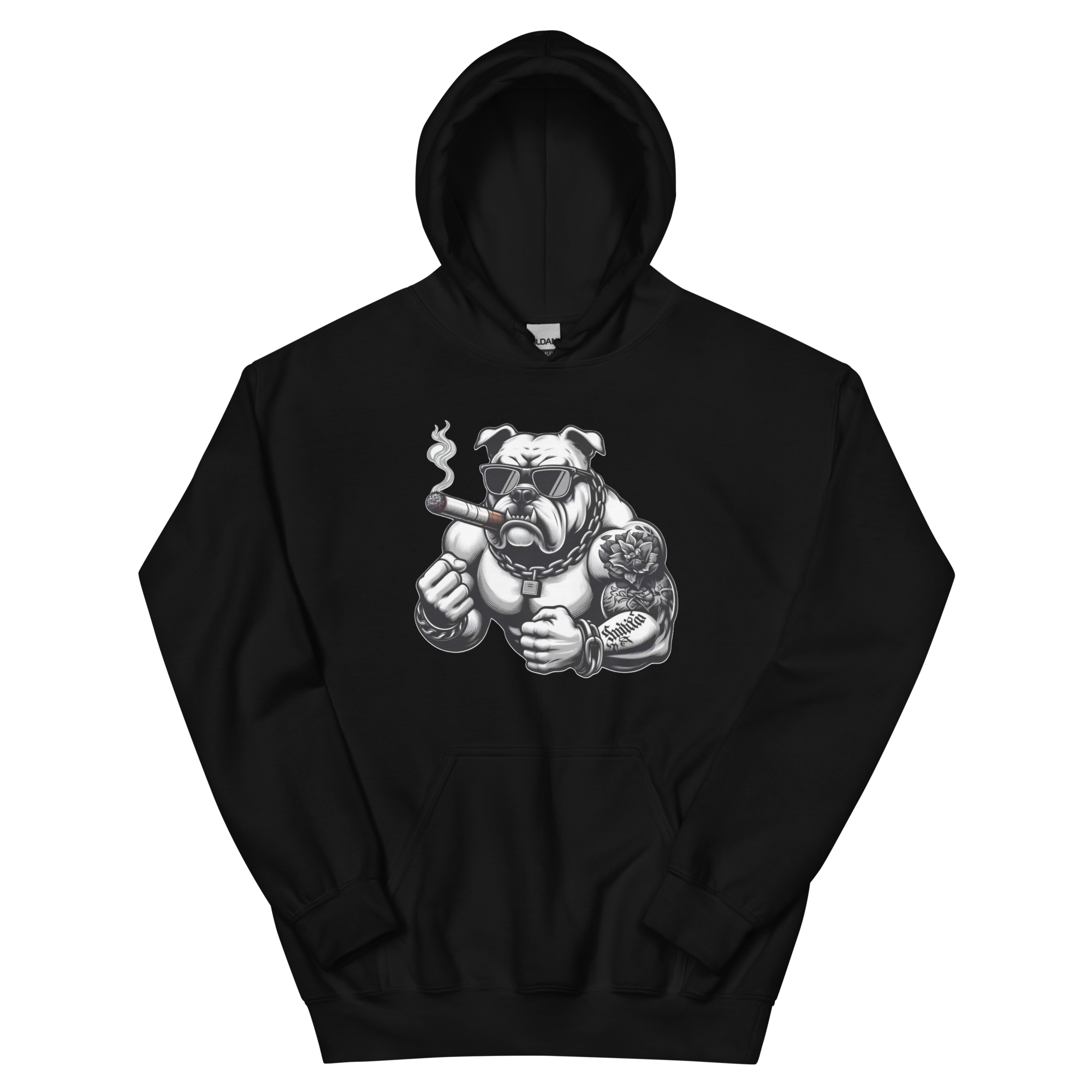 Big Boy Bulldog Design | Men’s Custom Hoodie Physical Hoodie Style-Junction Black S 