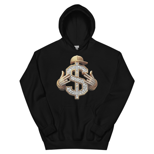 Diamond Dollar Swag Mens Hoodie - Cozy & Soft Cotton Blend Physical Hoodie Style-Junction Black S