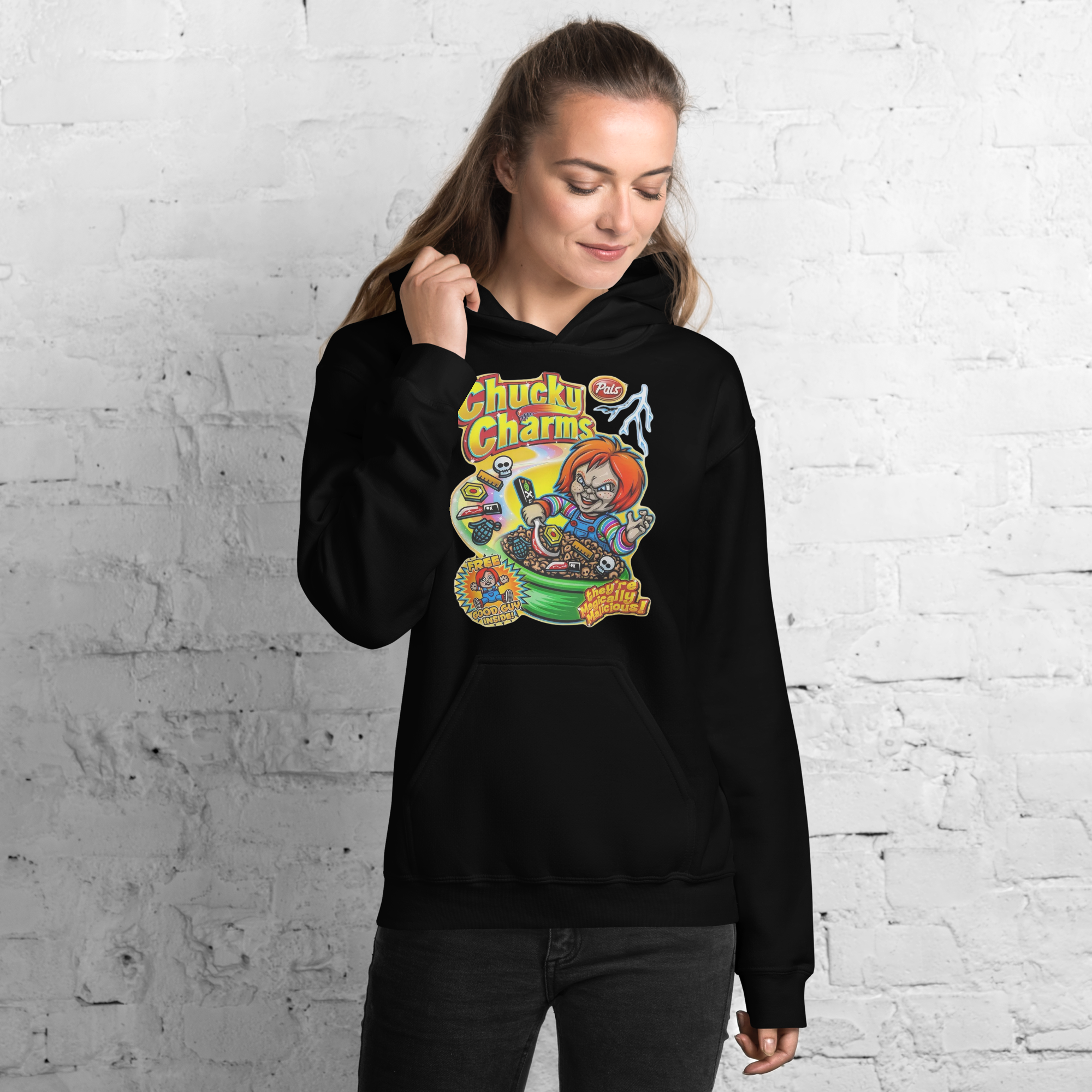 Chucky Charms Unisex Custom Hoodie Physical Hoodie Style-Junction Black S 