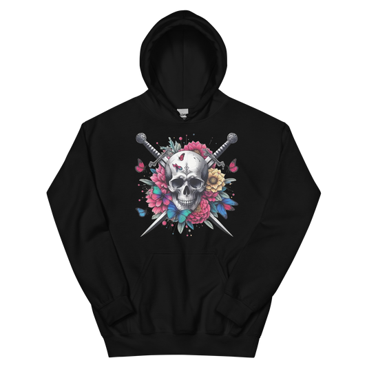 Skull & Swords Men's Hoodie Physical Hoodie Style-Junction Custom Designs & Prints Black S