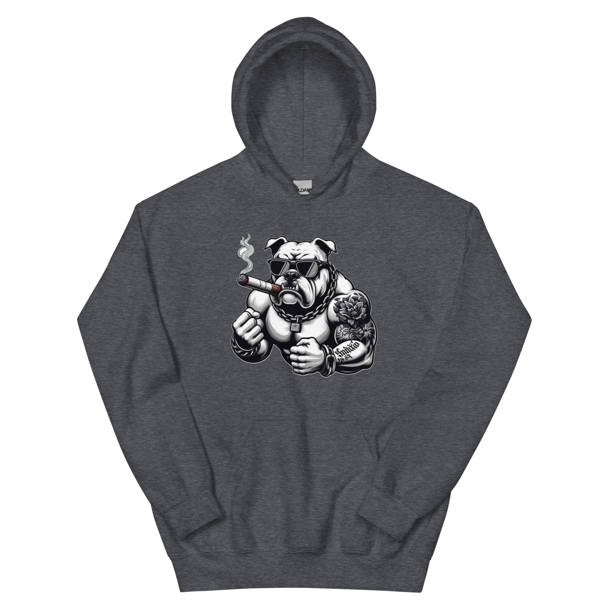 Big Boy Bulldog Design | Men’s Custom Hoodie Physical Hoodie Style-Junction Dark Heather S 