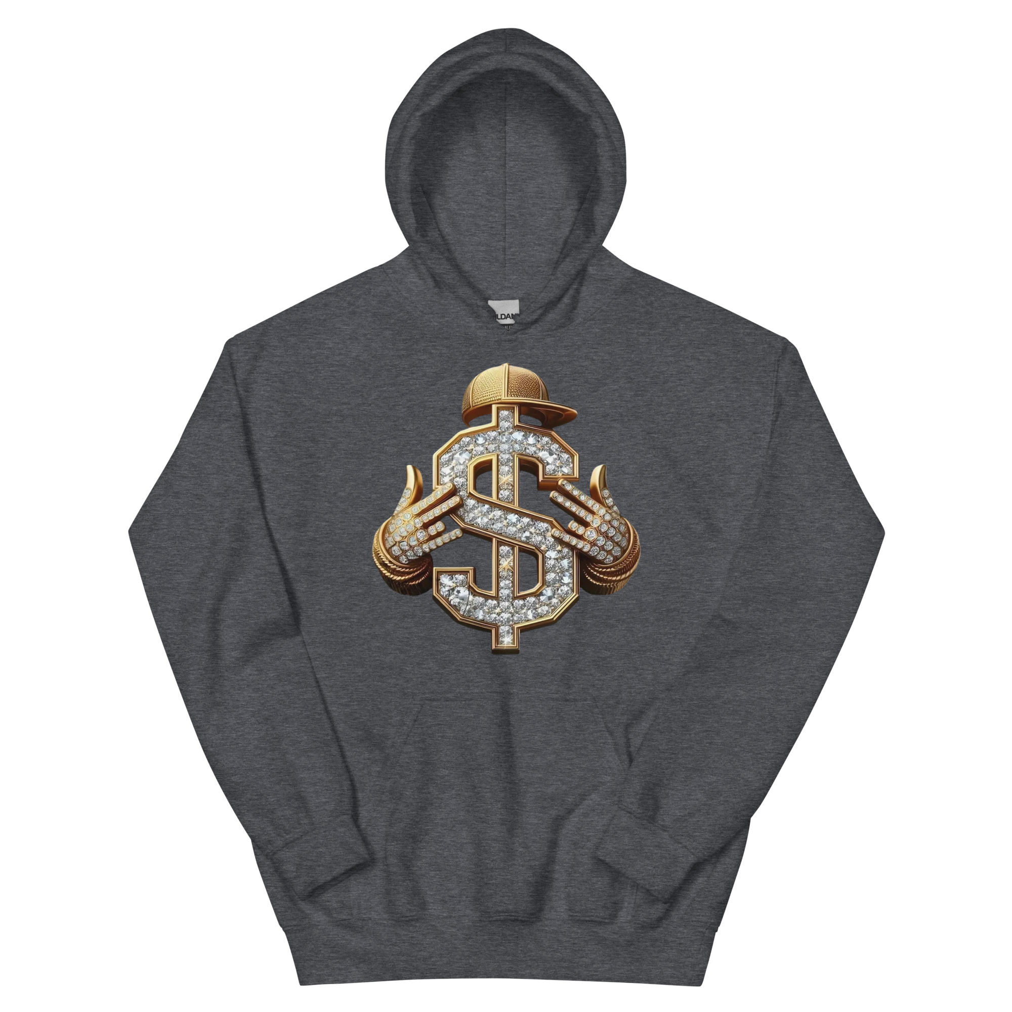 Diamond Dollar Swag Custom Design Unisex Hoodie Physical Hoodie Style-Junction Dark Heather S 