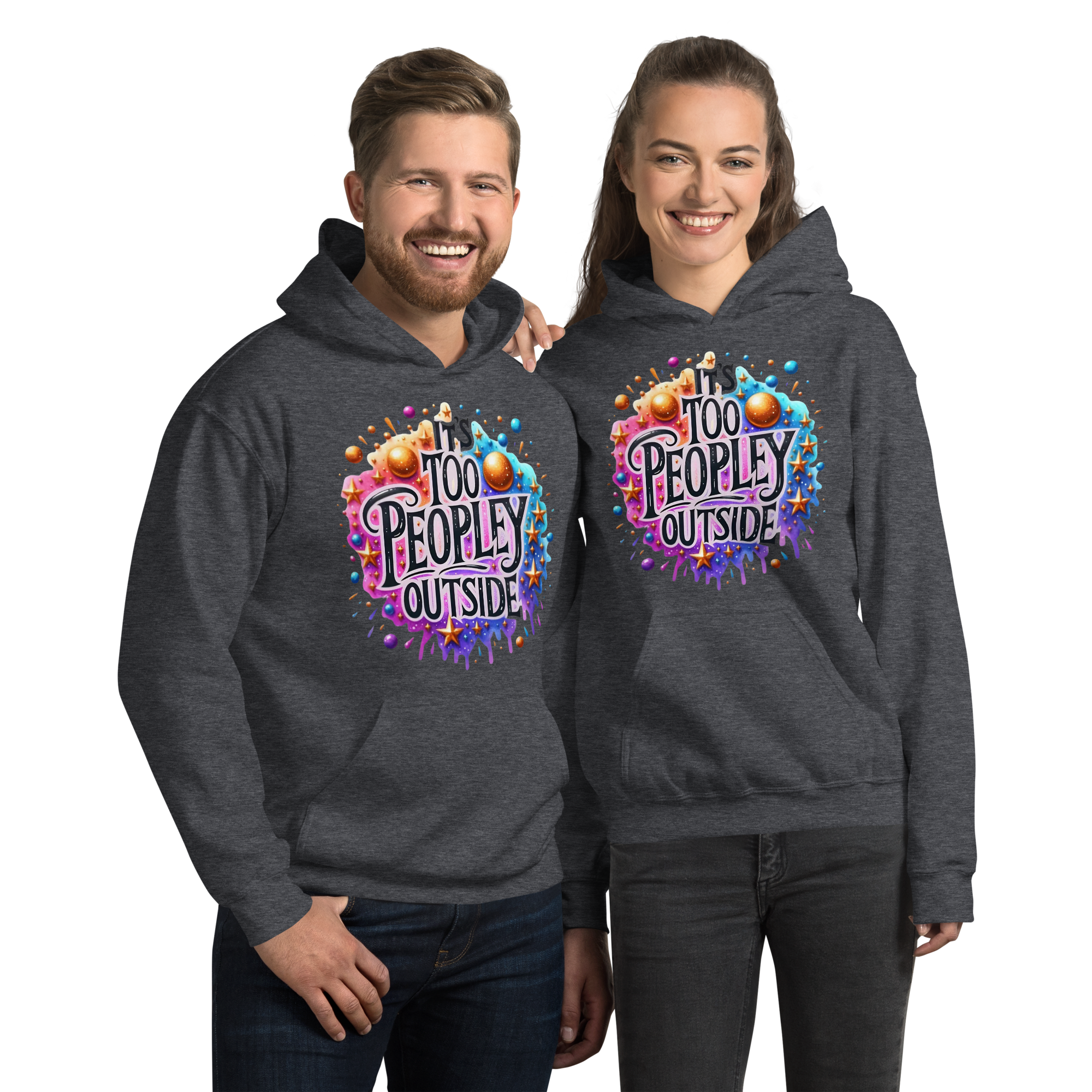 It's To Peopley Outside Unisex Custom Hoodie Physical Hoodie Style-Junction Dark Heather S 