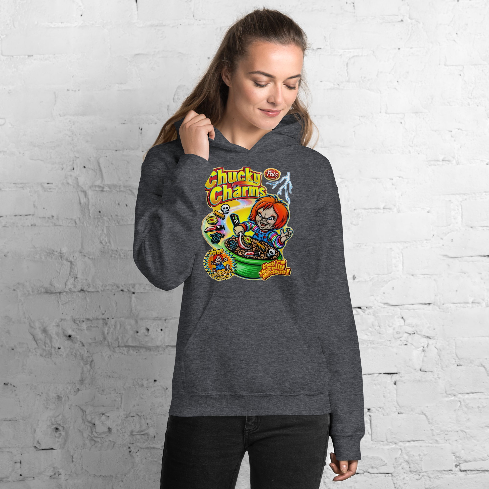 Chucky Charms Unisex Custom Hoodie Physical Hoodie Style-Junction Dark Heather S 