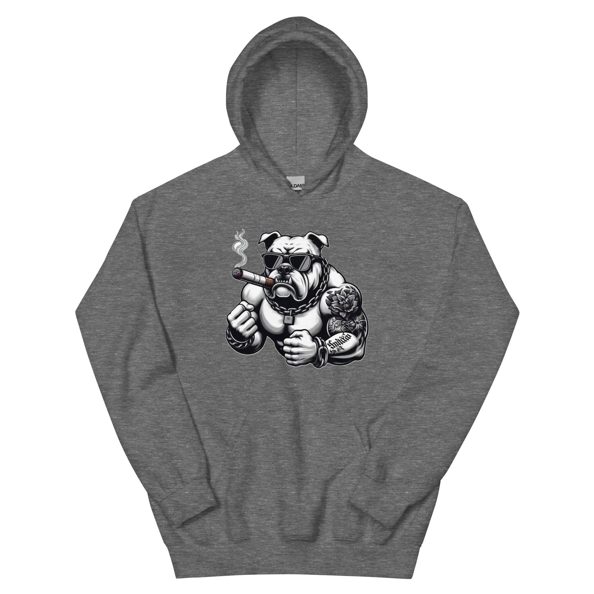 Big Boy Bulldog Design | Men’s Custom Hoodie Physical Hoodie Style-Junction Graphite Heather S 