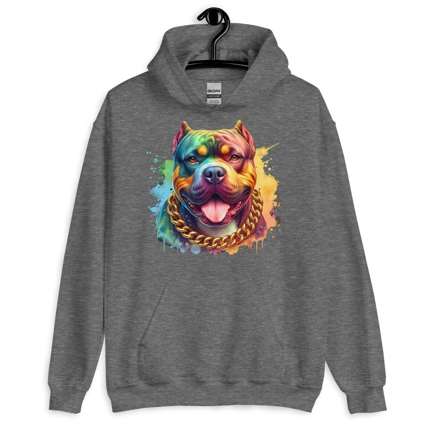 Colorful Bully Unisex Hoodie Physical Hoodie Style-Junction Custom Designs & Prints Graphite Heather S