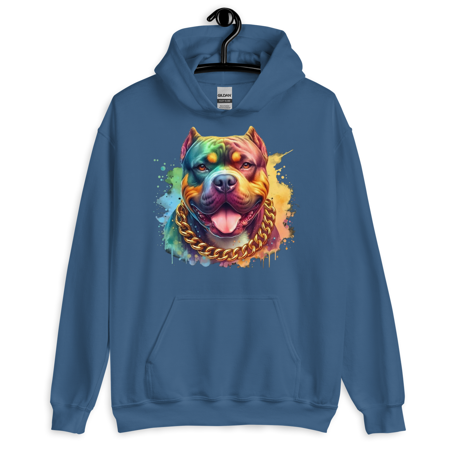 Colorful Bully Unisex Hoodie Physical Hoodie Style-Junction Custom Designs & Prints Indigo Blue S