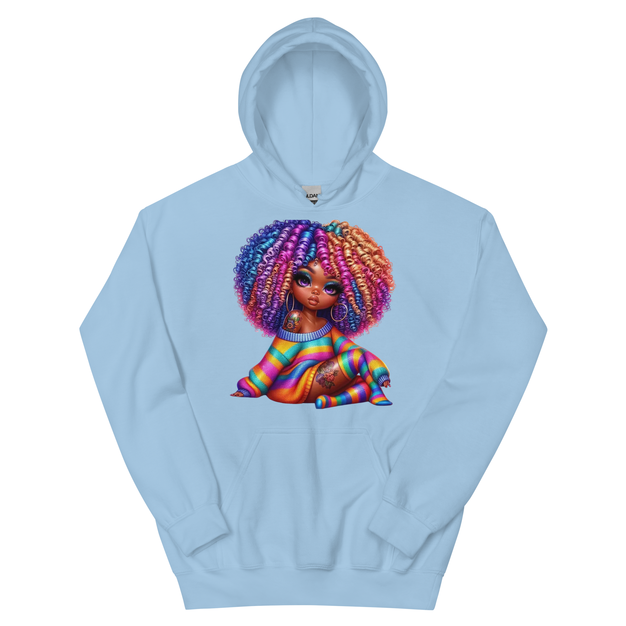 Beautiful Rainbow Girl Design | Women’s Custom Hoodie Physical Hoodie Style-Junction